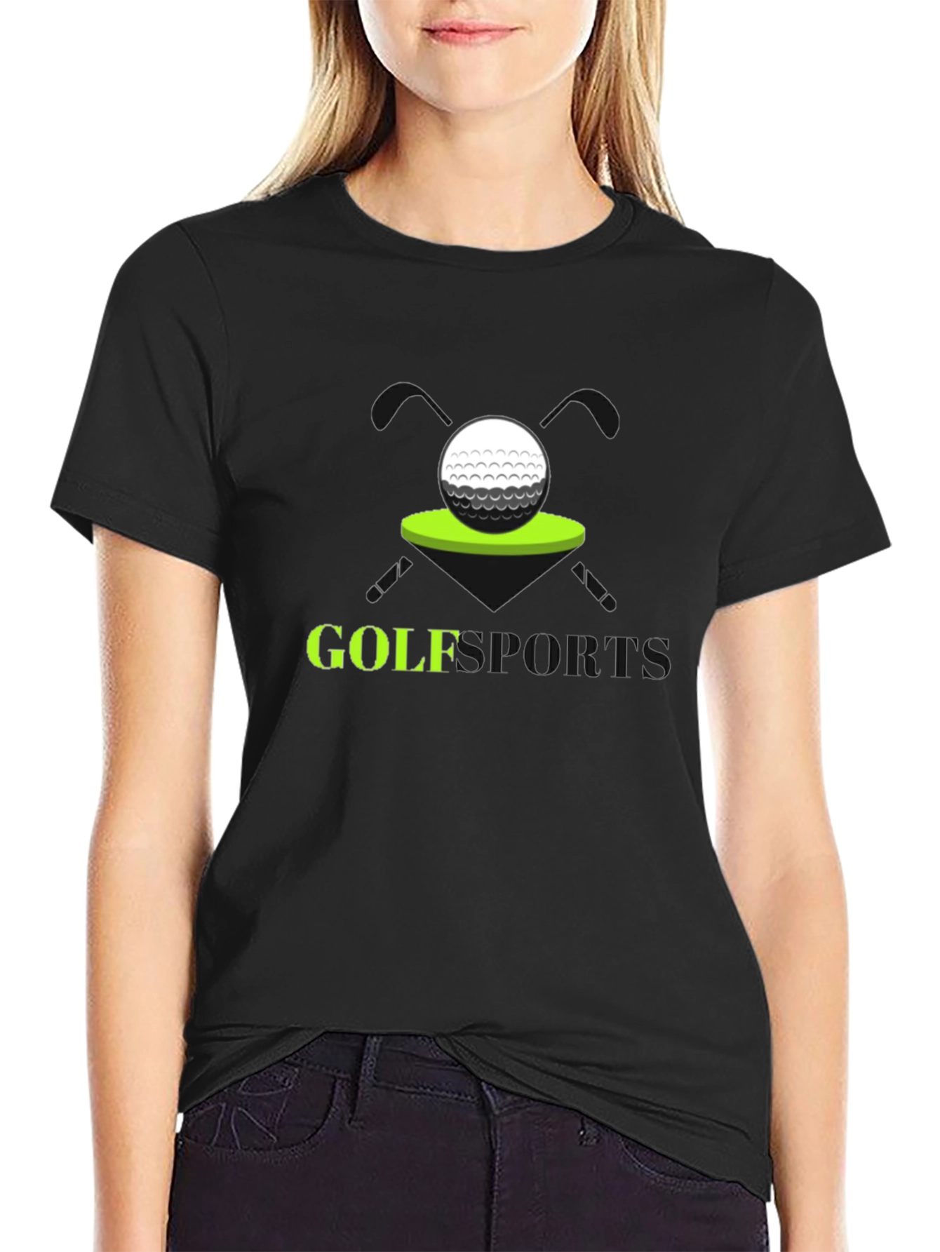 Golf Sports Graphic T-Shirt - Black Tee