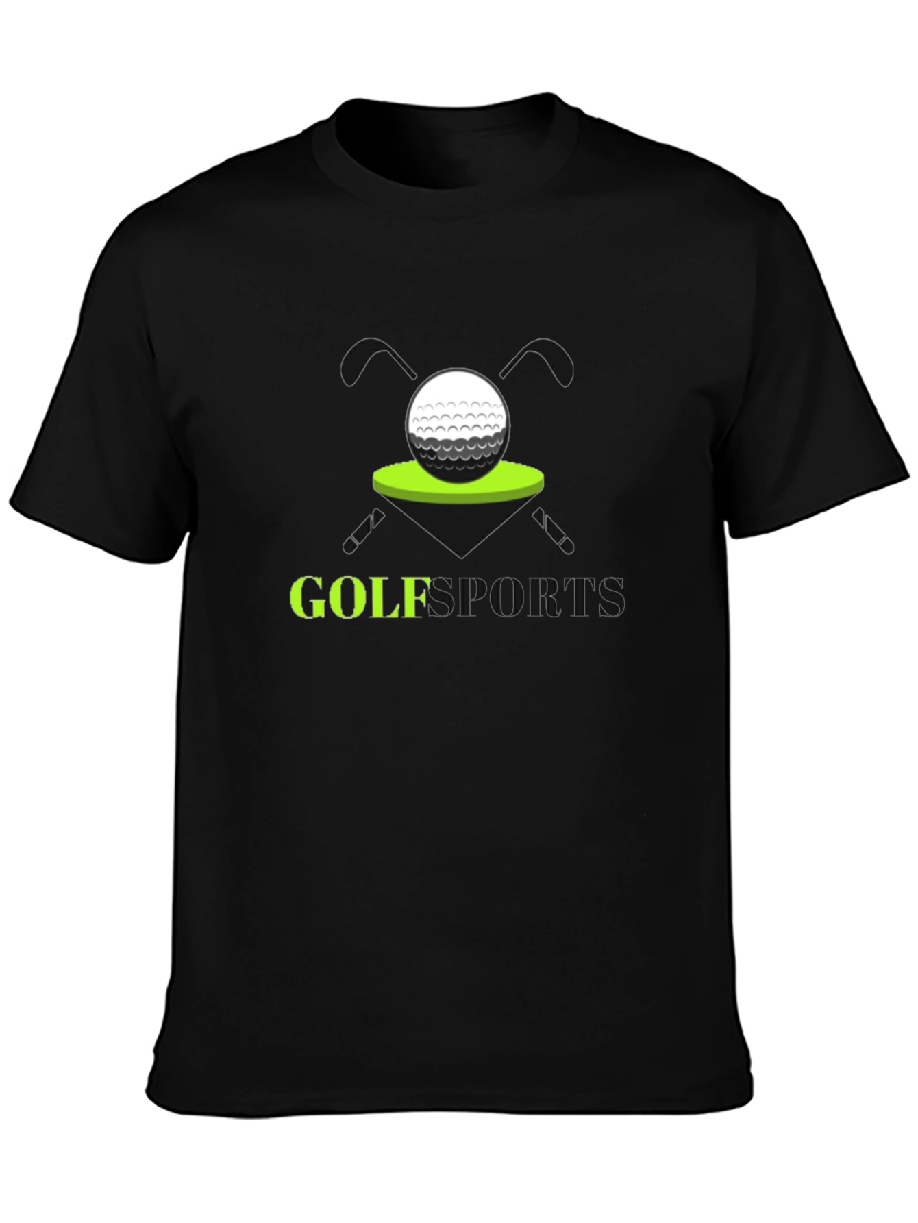 Golf Sports Graphic T-Shirt - Black Tee