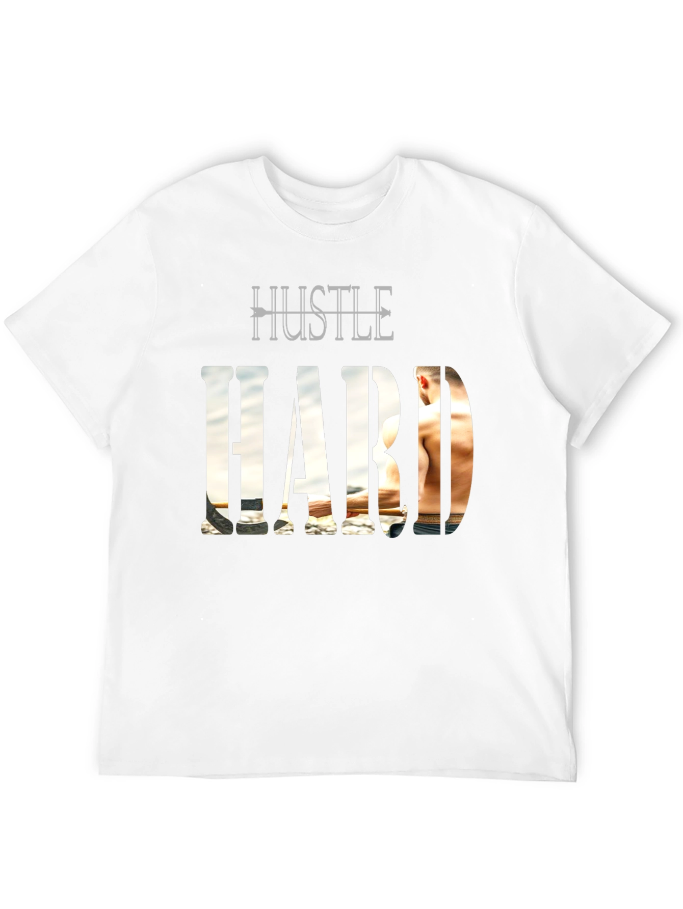 Hustle Hard Graphic Print Black T-Shirt