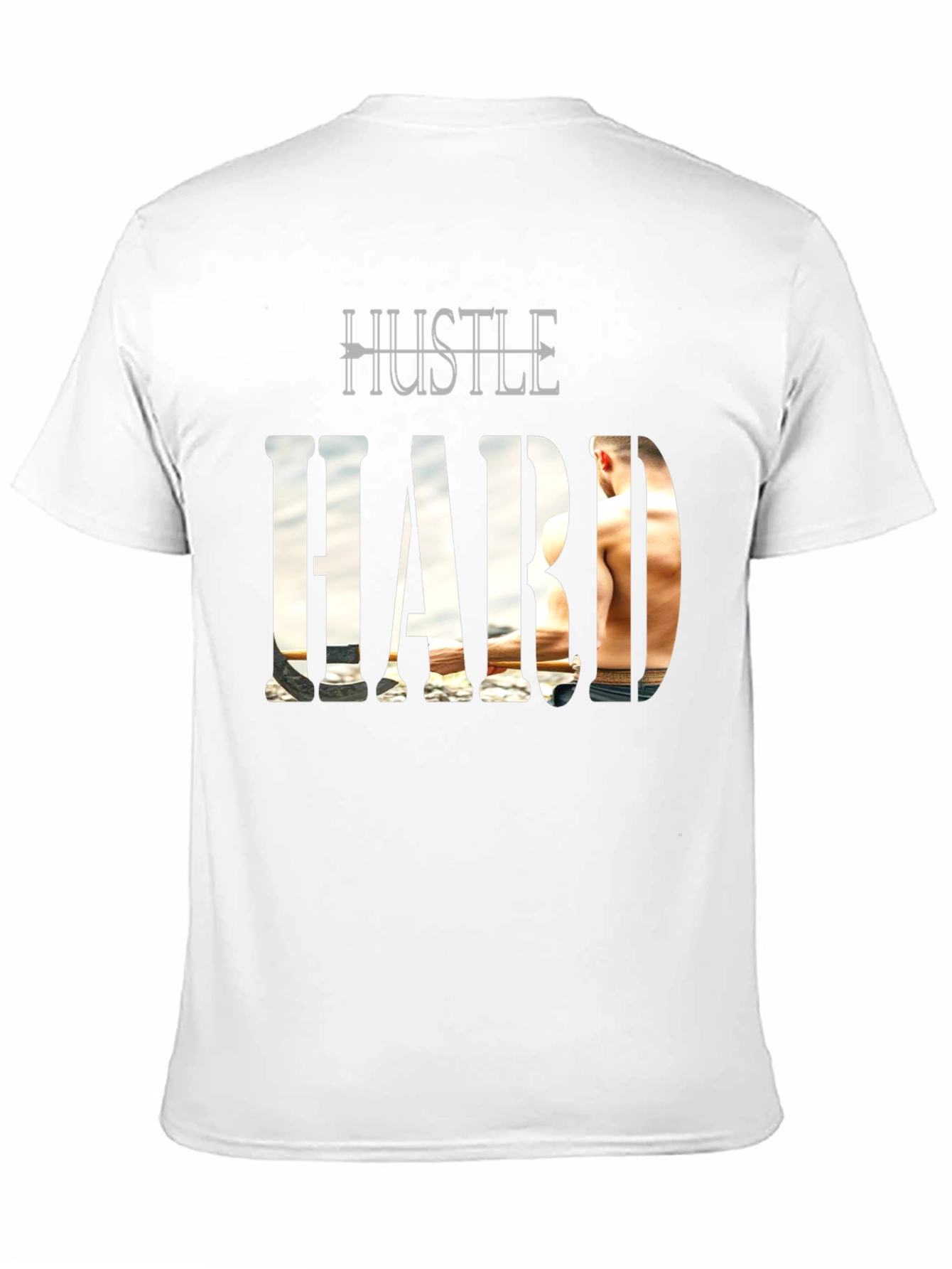 Hustle Hard Graphic Print Black T-Shirt