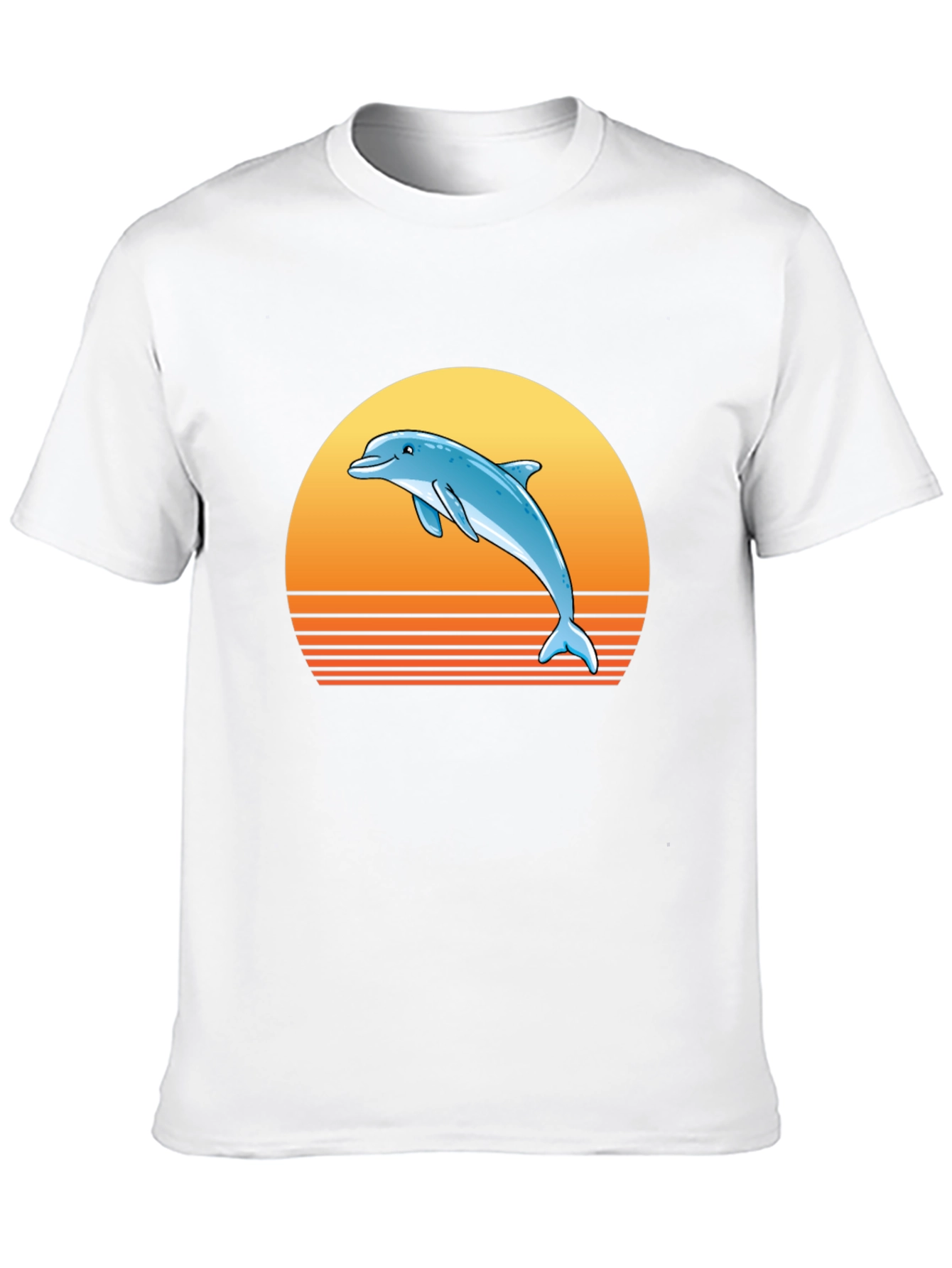 Retro Dolphin Sunset Graphic Tee