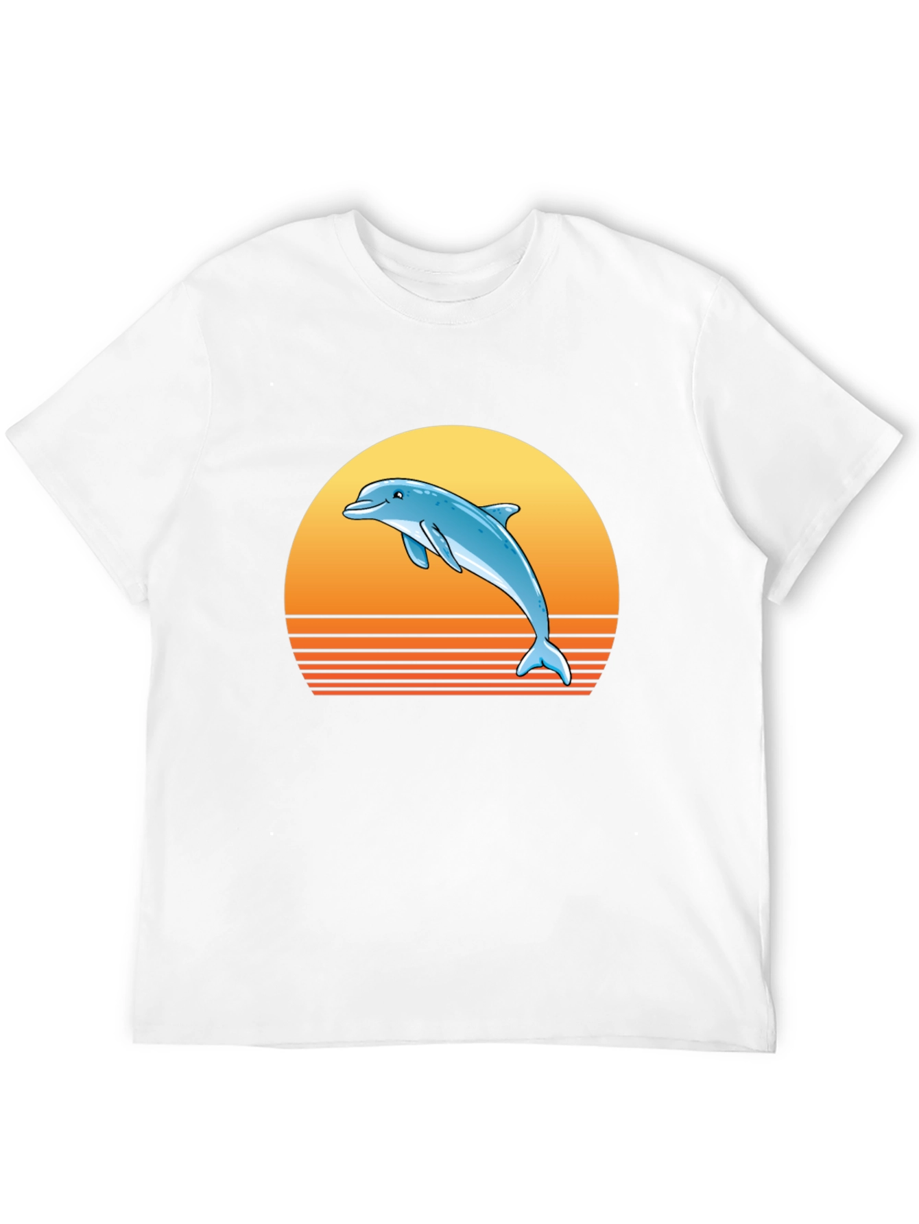 Retro Dolphin Sunset Graphic Tee