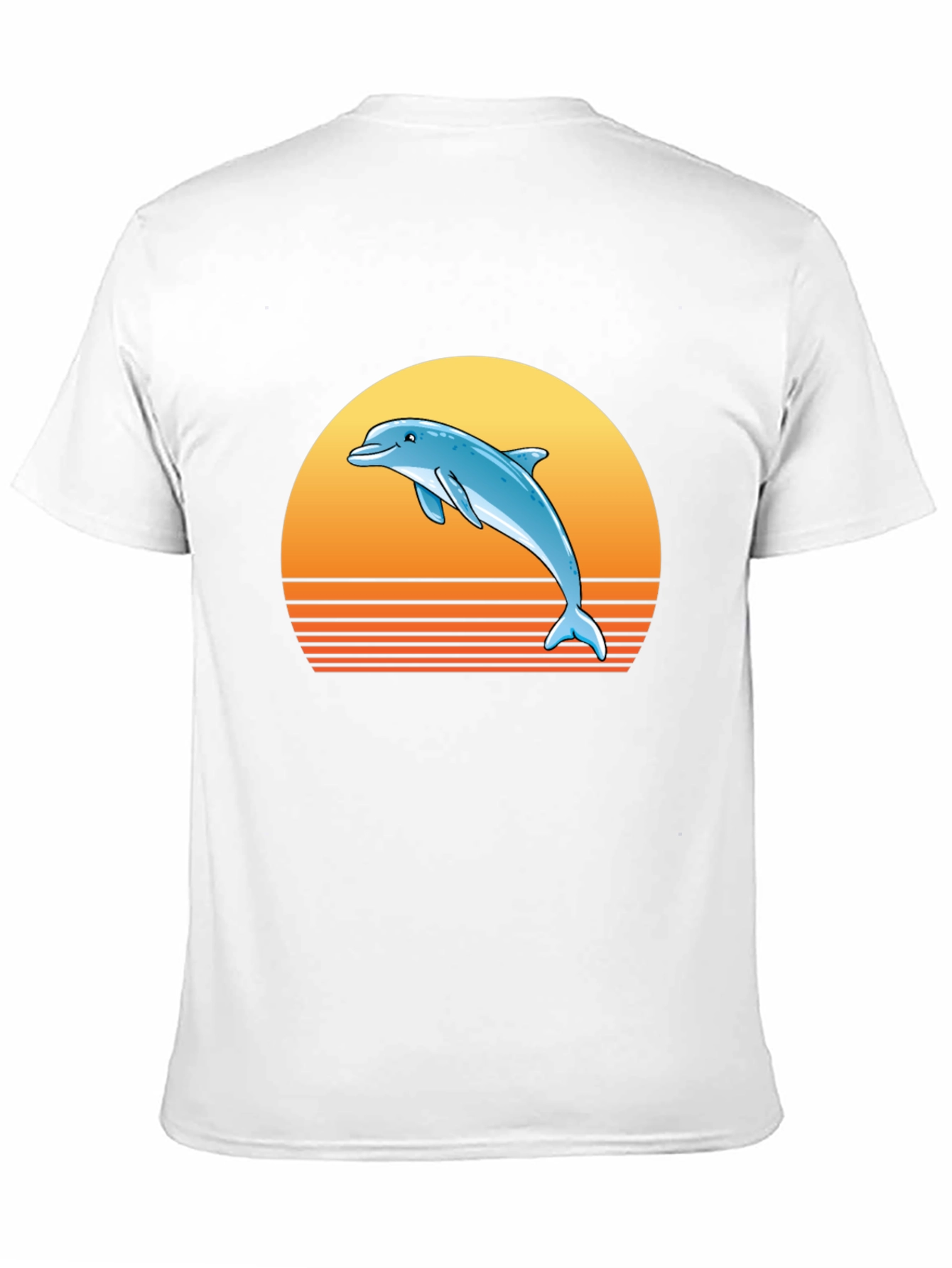 Retro Dolphin Sunset Graphic Tee