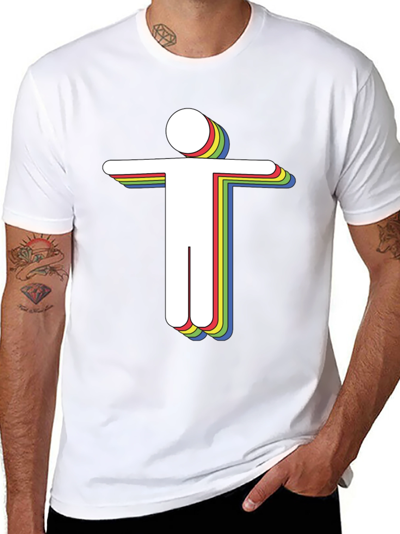 Retro Spectrum Humanoid Graphic Tee