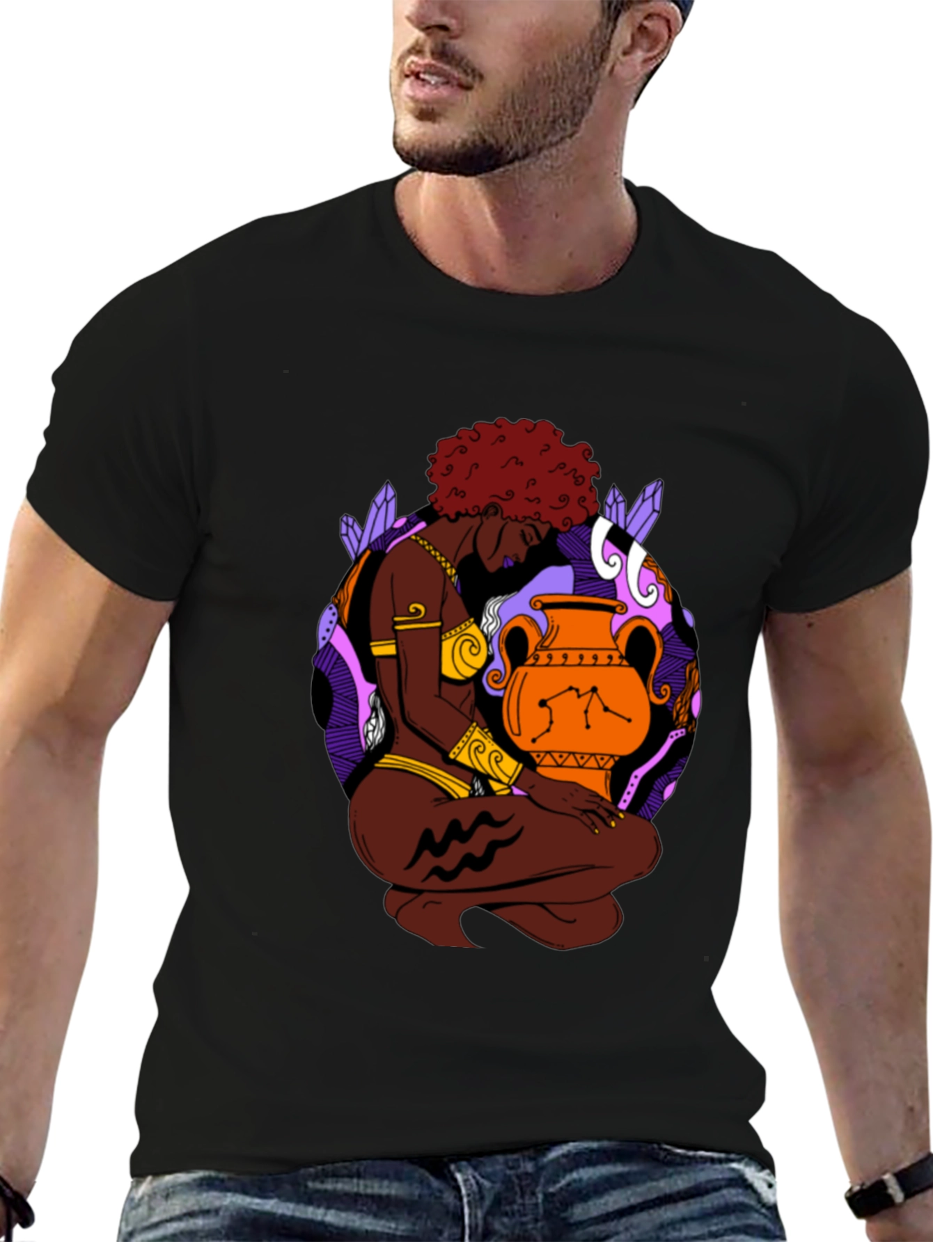 Aquarius Zodiac T-Shirt - Stylish Graphic Tee