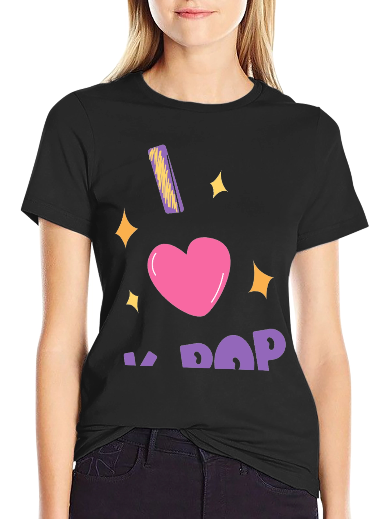 I Heart K-Pop Black T-Shirt
