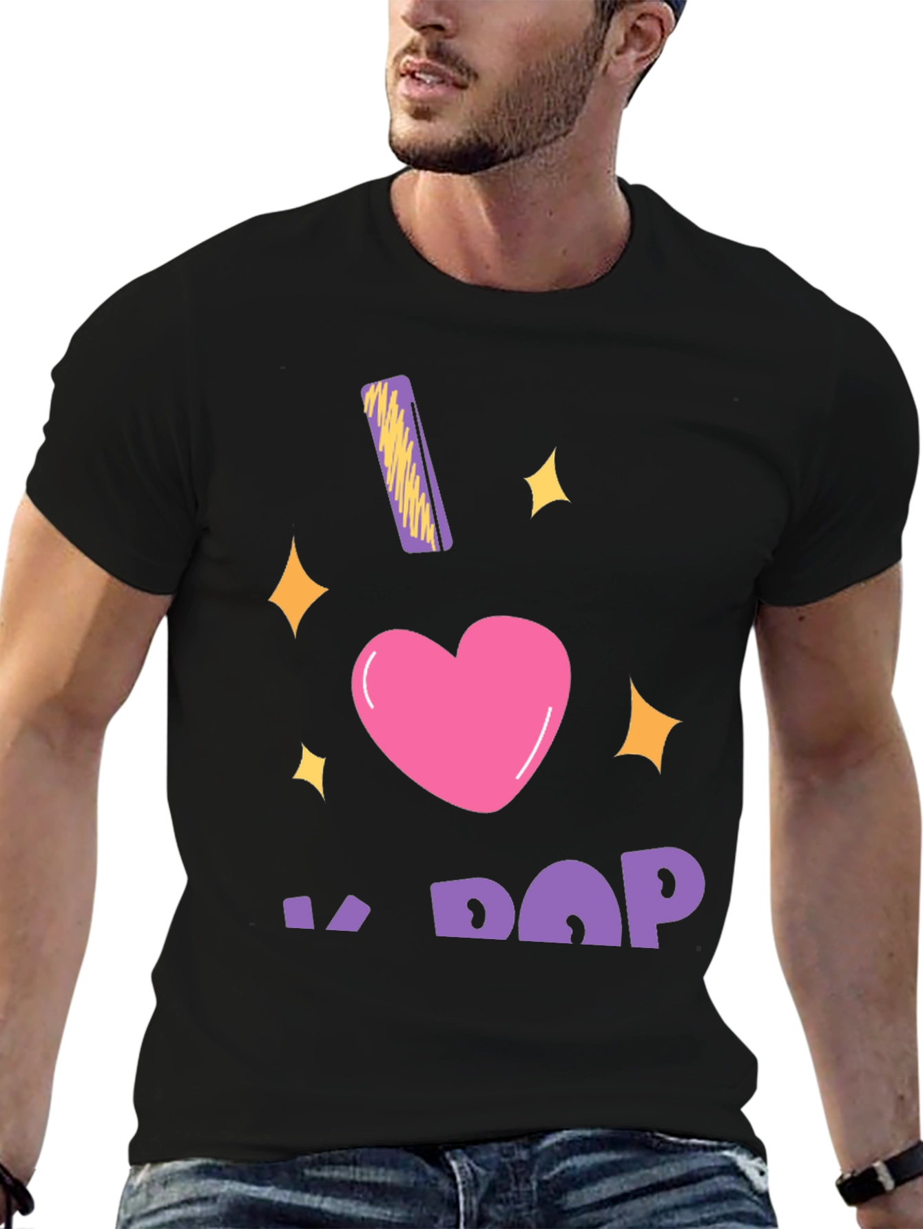 I Heart K-Pop Black T-Shirt