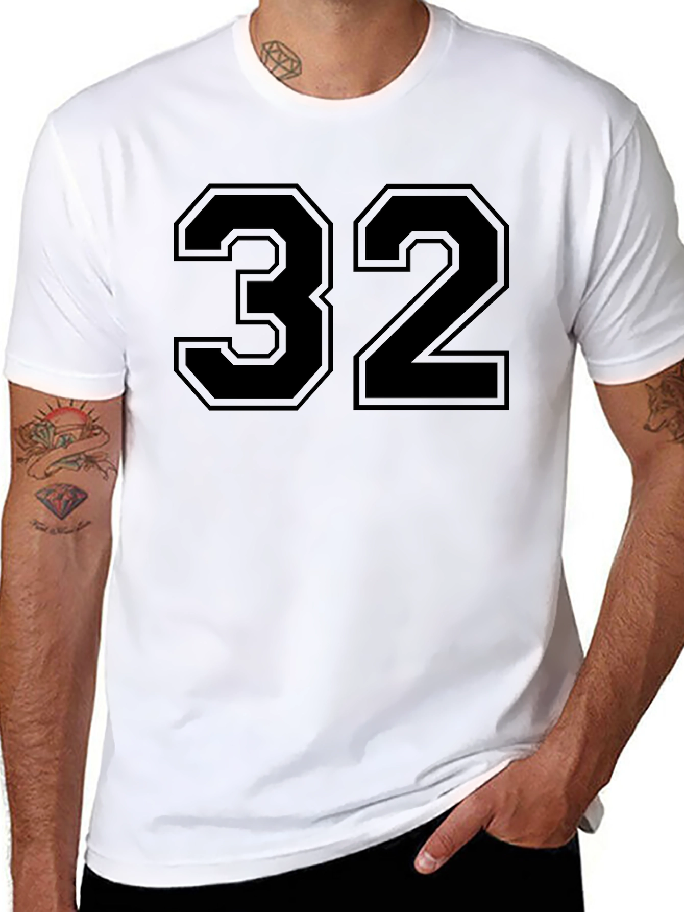 Number 32 Black Graphic Tee