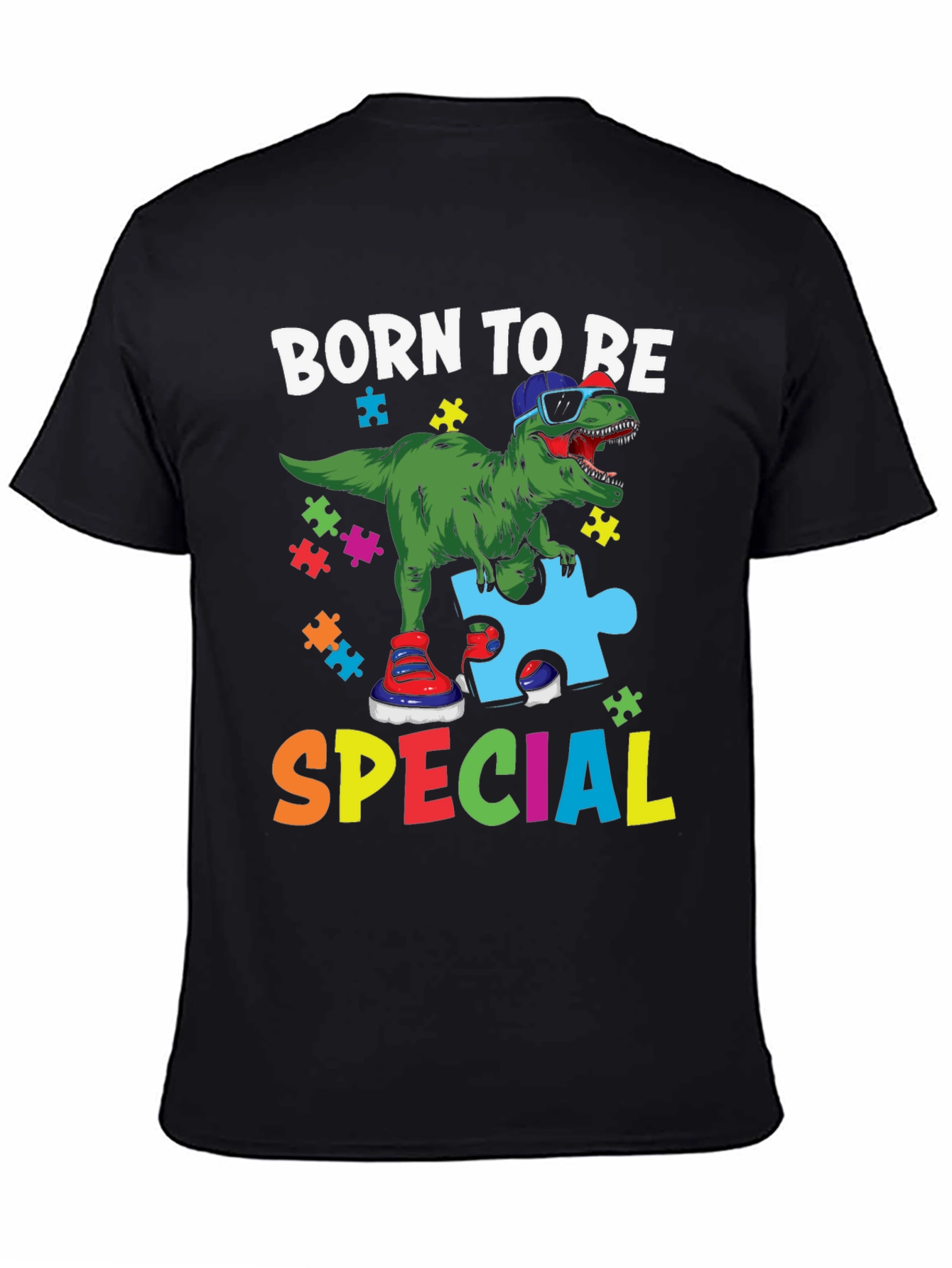 Born to Be Special Autism Dinosaur T-Shirt