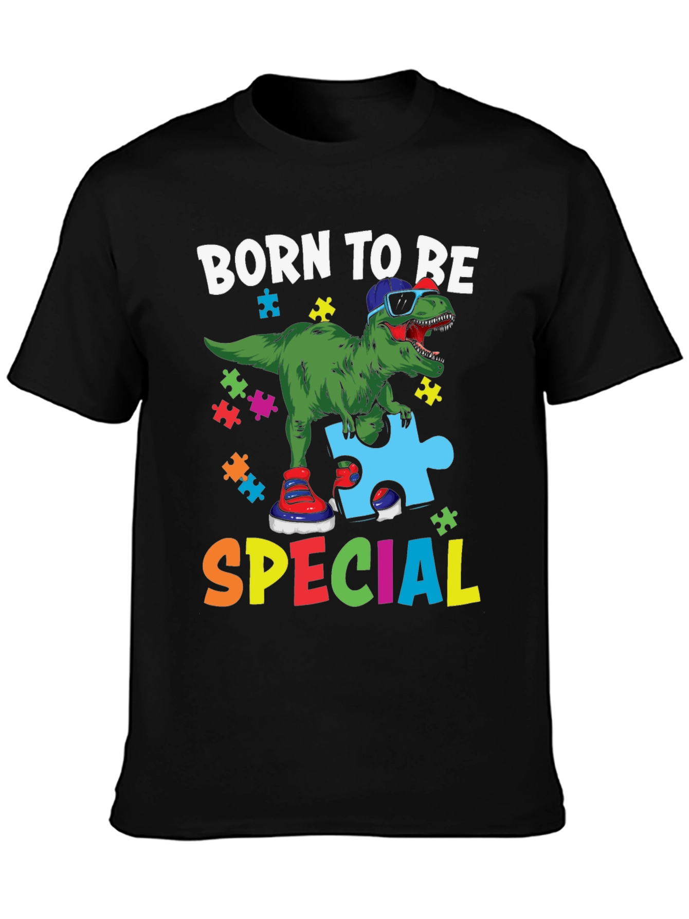 Born to Be Special Autism Dinosaur T-Shirt