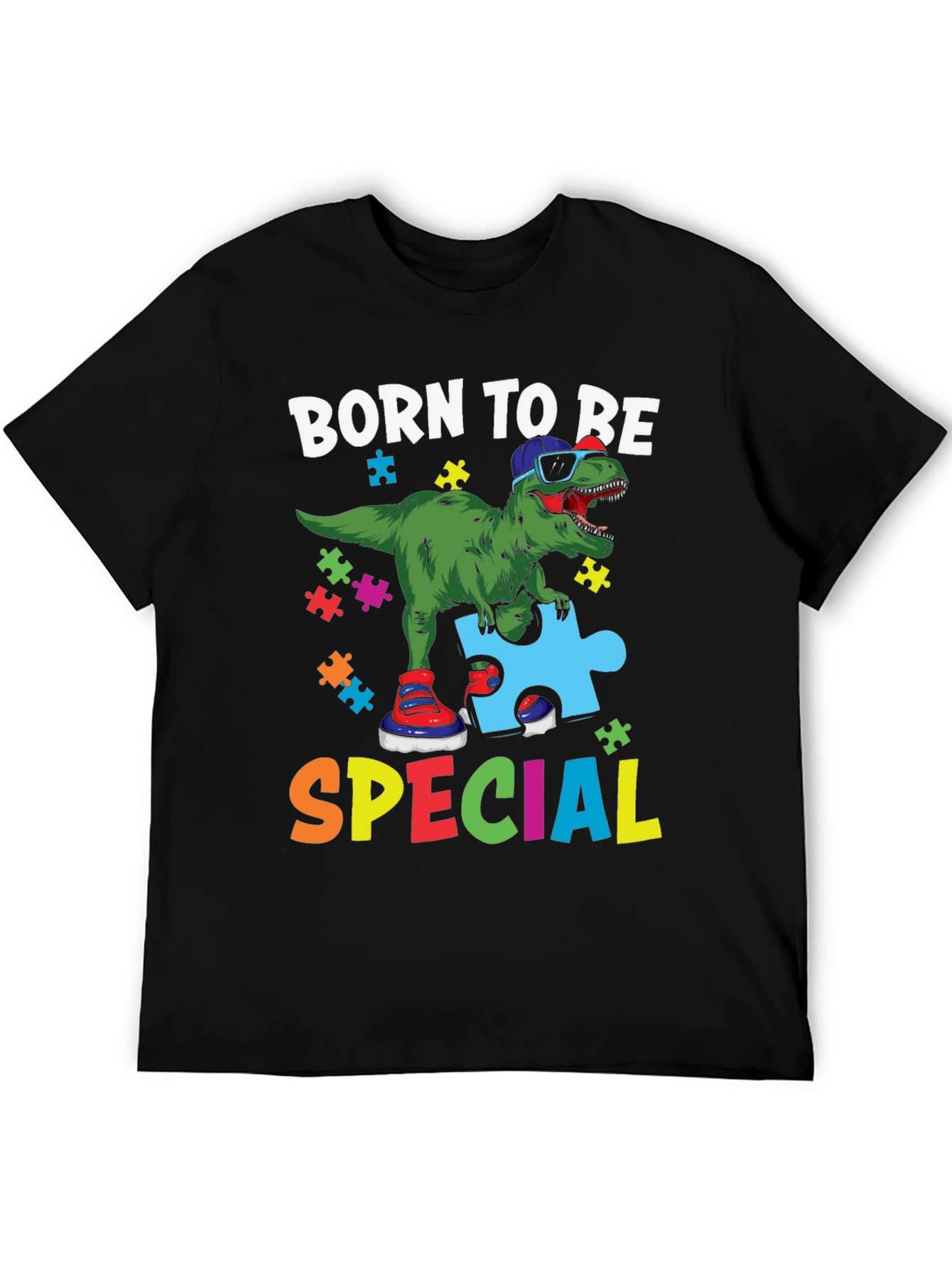 Born to Be Special Autism Dinosaur T-Shirt