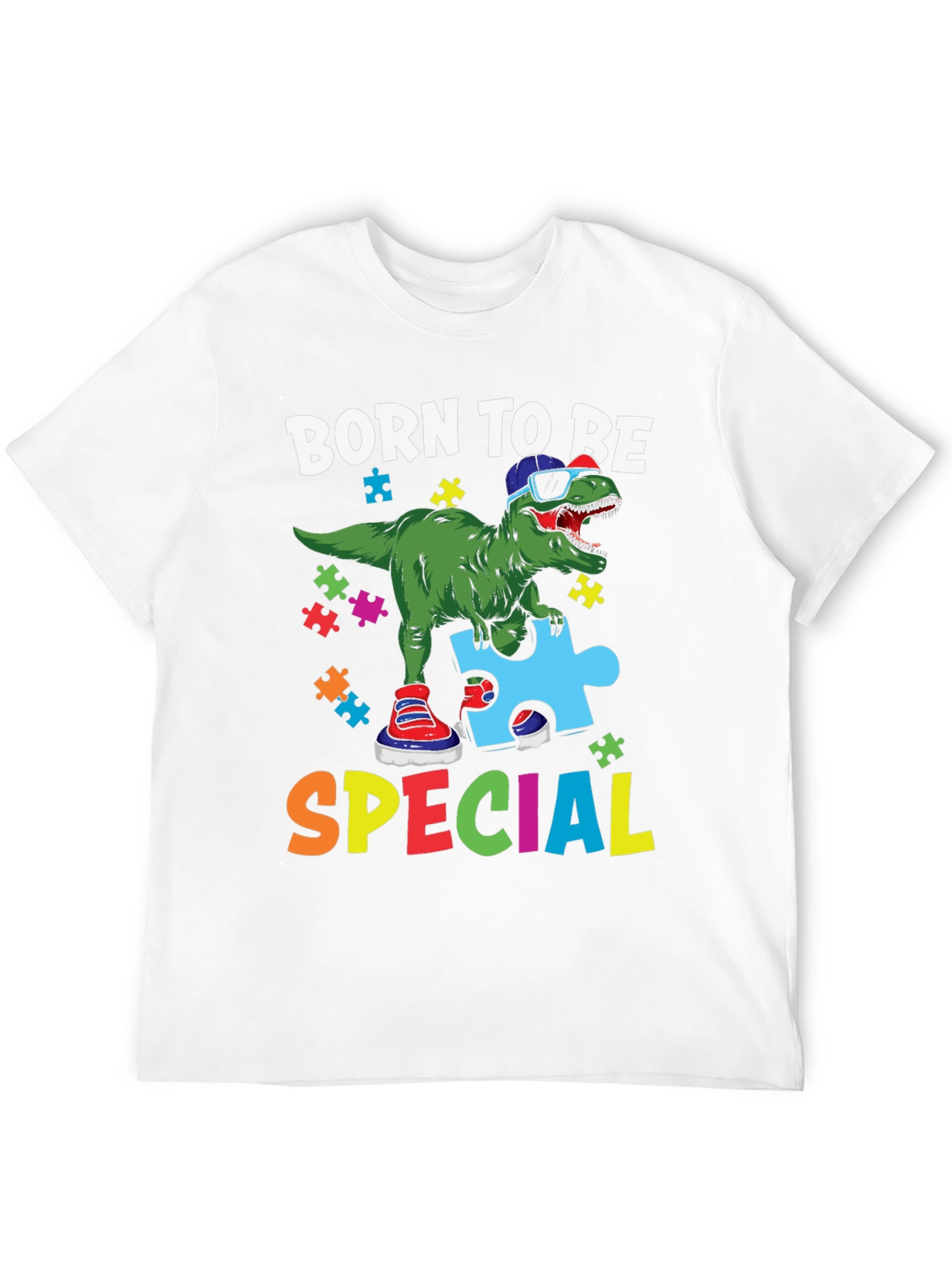 Born to Be Special Autism Dinosaur T-Shirt
