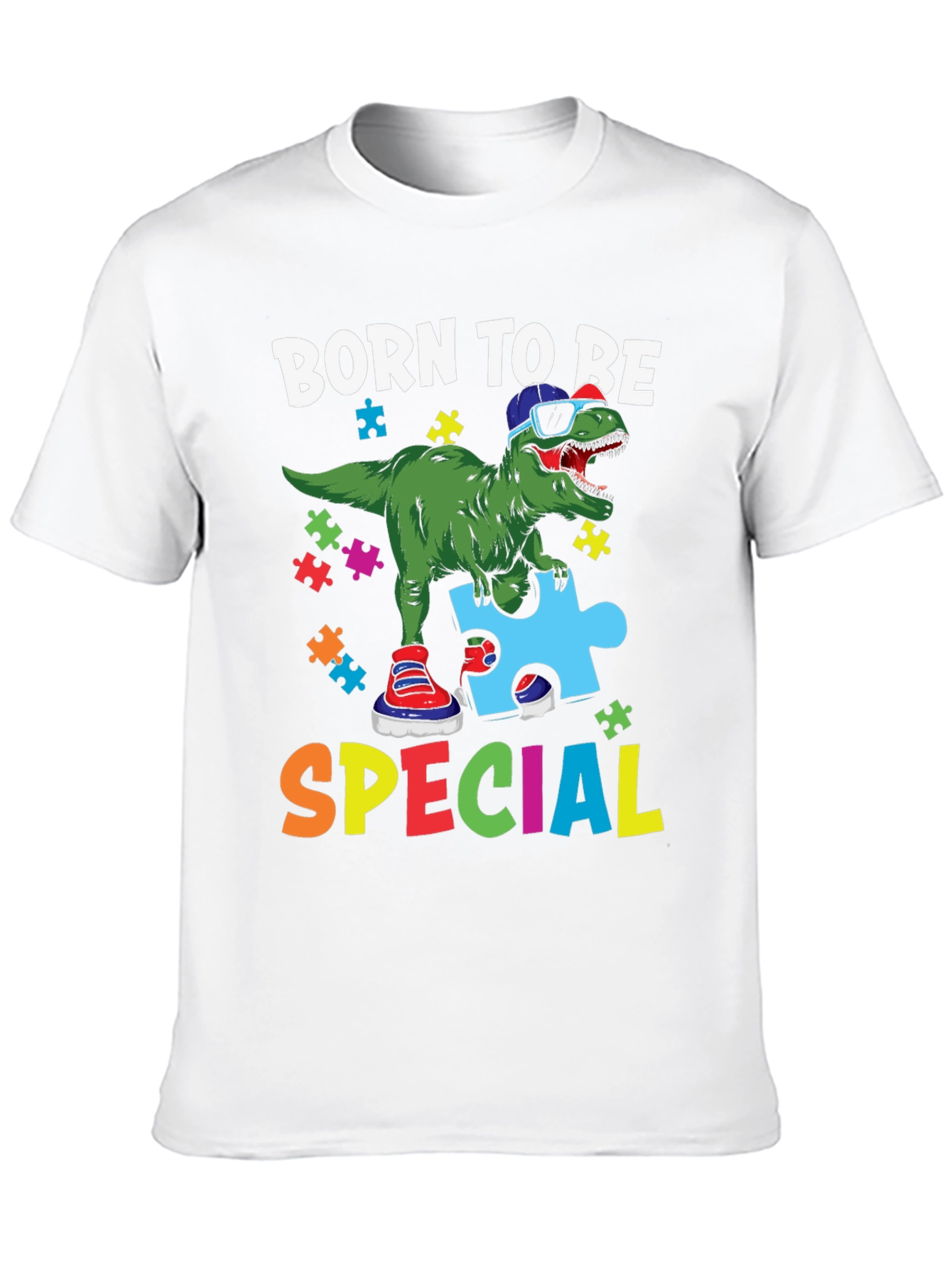 Born to Be Special Autism Dinosaur T-Shirt