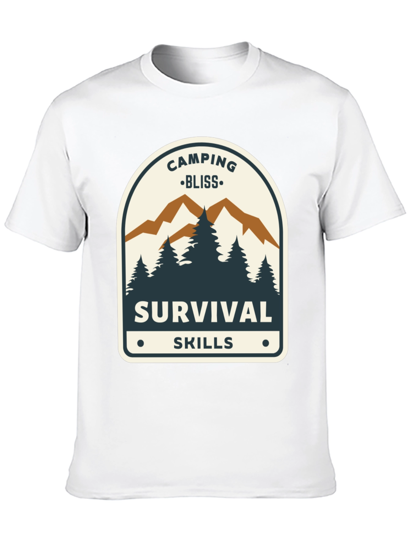 Camping Bliss Survival Skills Black T-Shirt