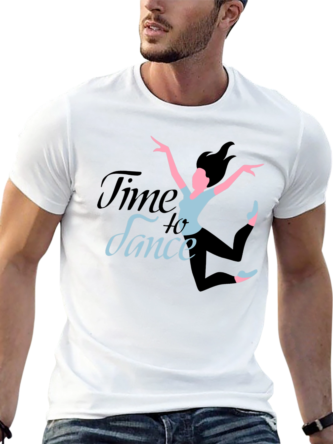 Time to Dance Black Graphic Tee - Dancer Design