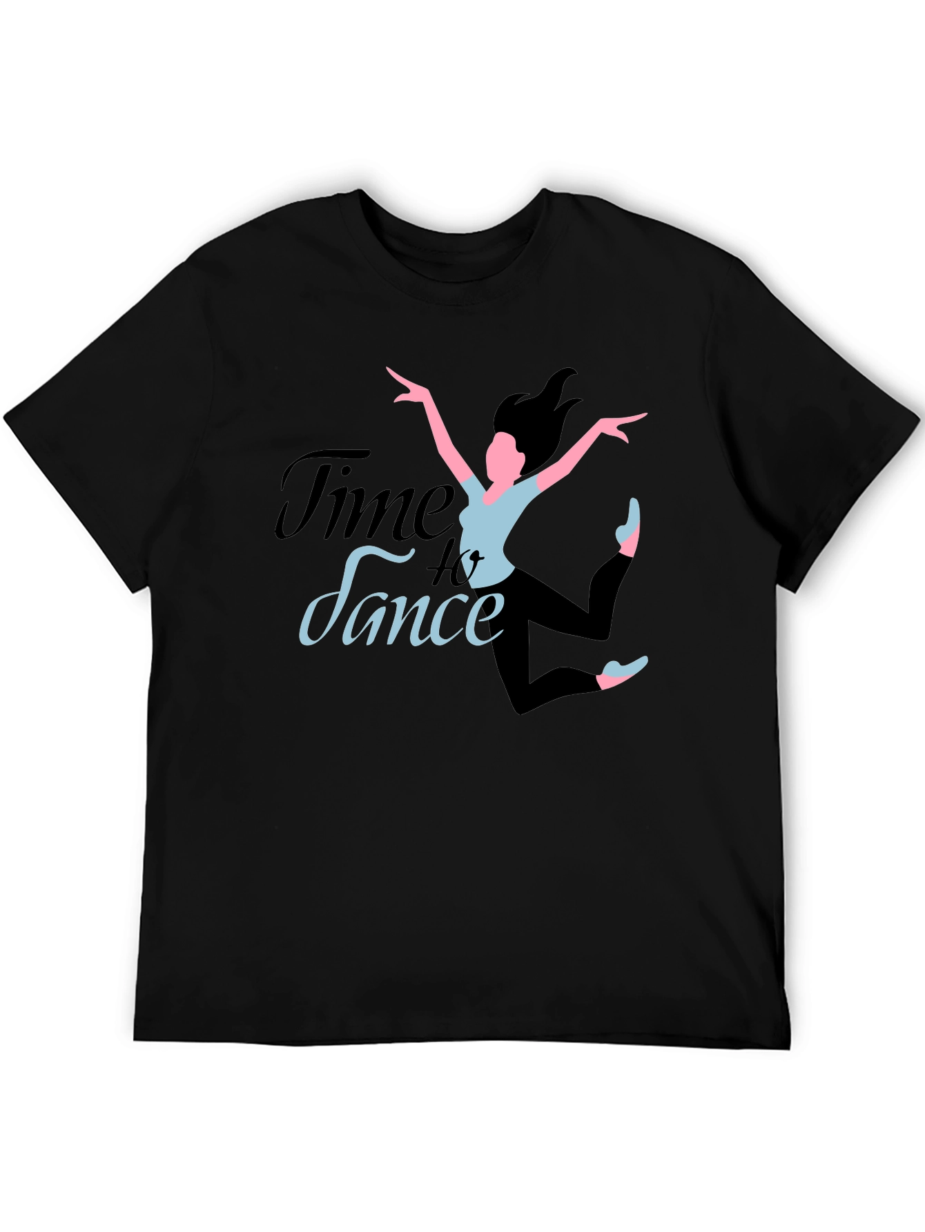Time to Dance Black Graphic Tee - Dancer Design