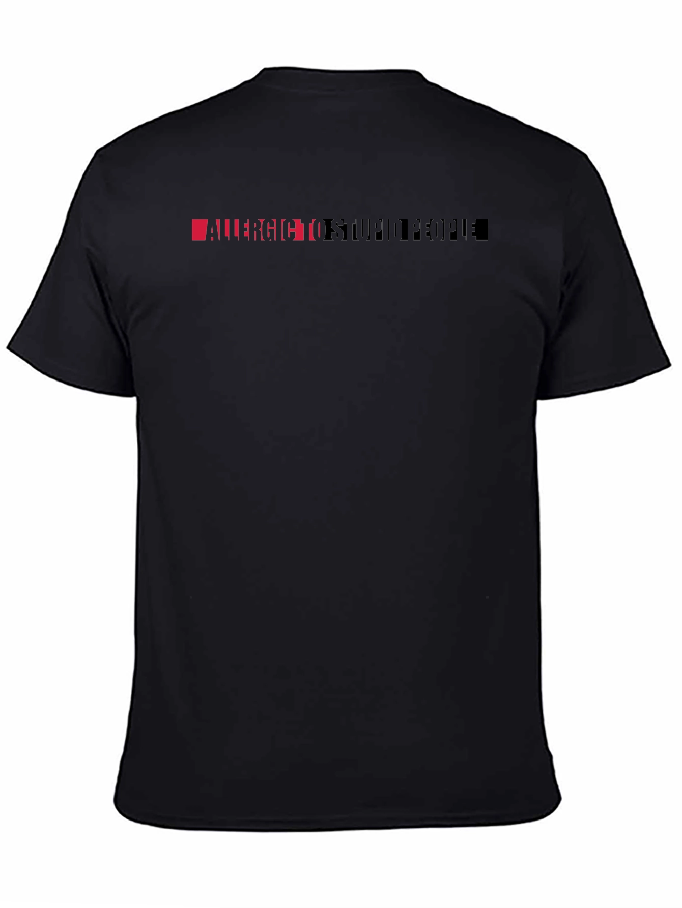 Allergic to Stupid People Graphic Tee - Black
