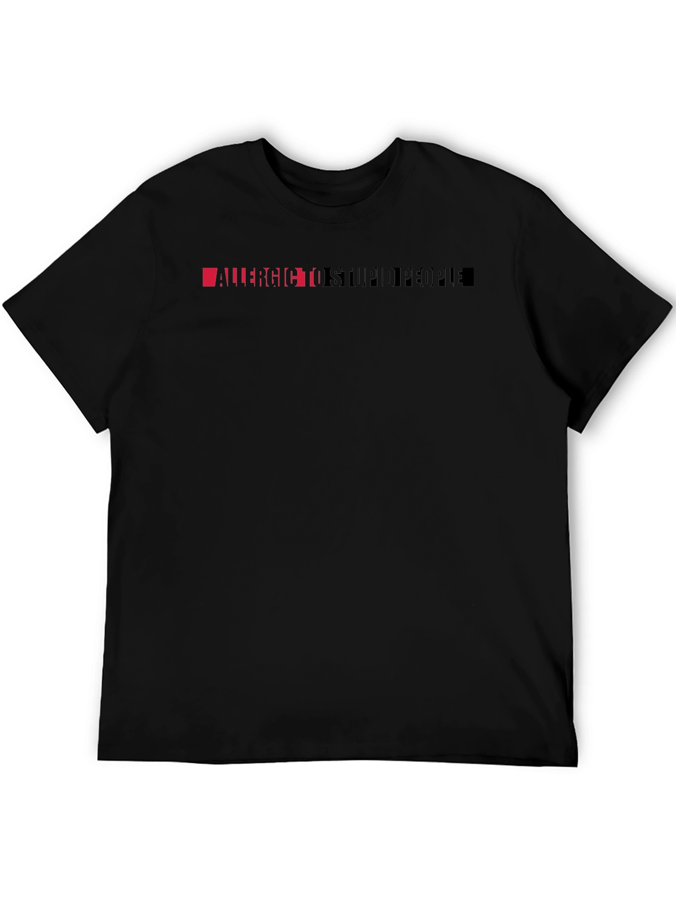 Allergic to Stupid People Graphic Tee - Black