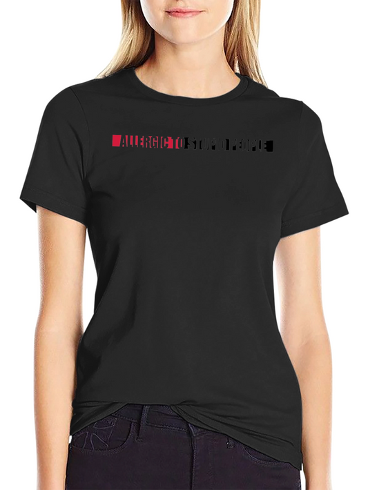 Allergic to Stupid People Graphic Tee - Black