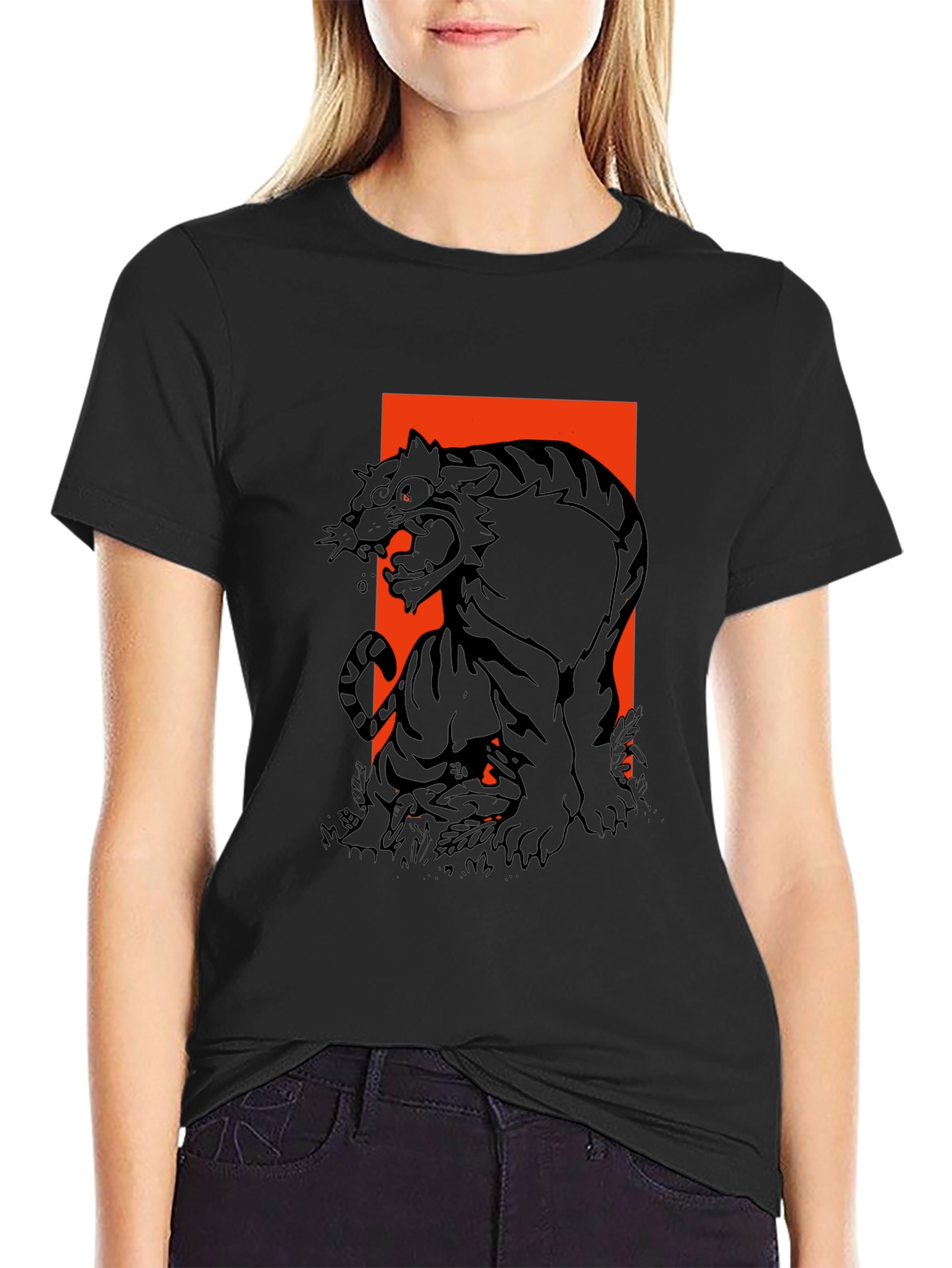 Black Tiger Graphic Tee - Mens Urban Style