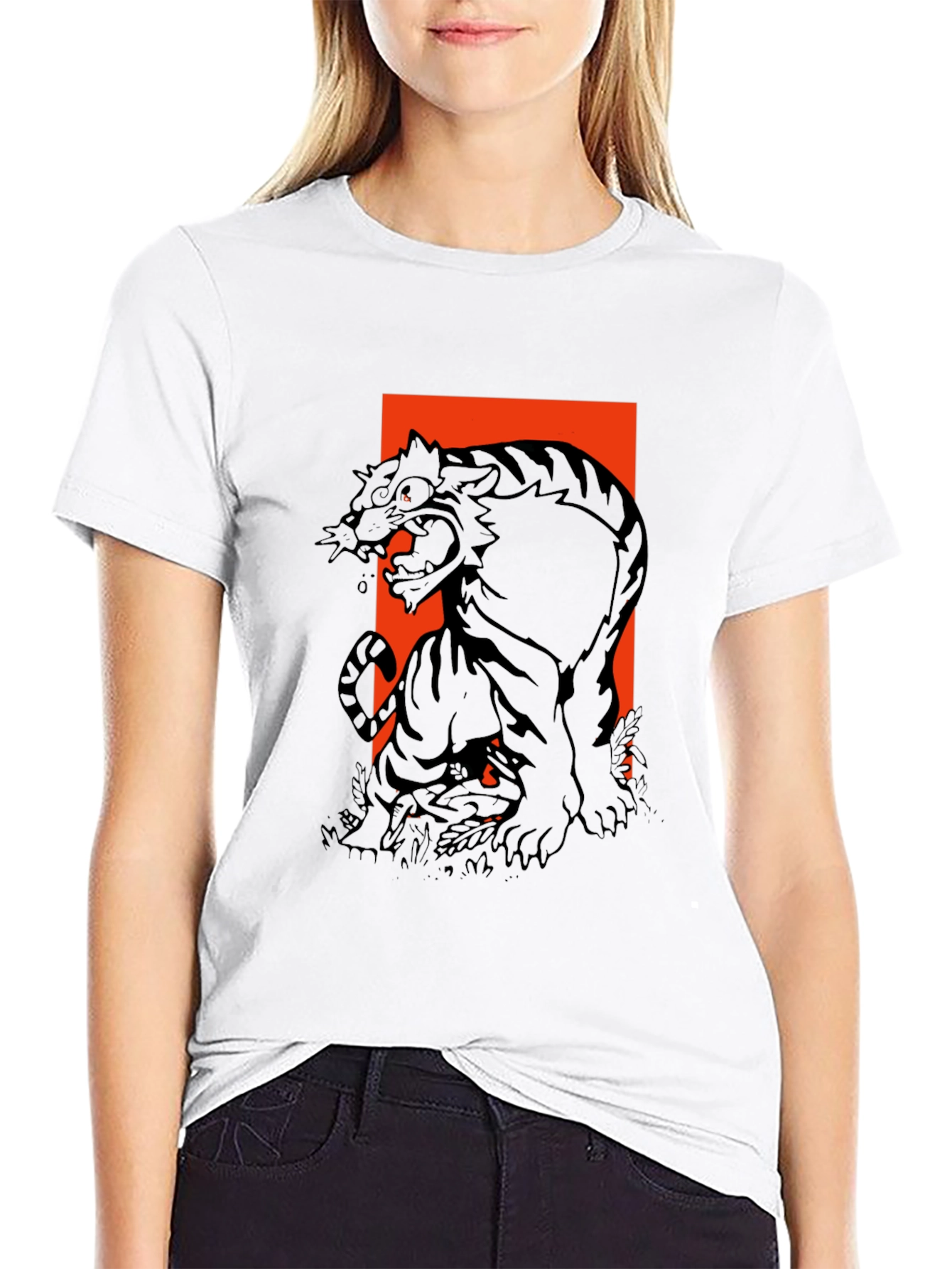 Black Tiger Graphic Tee - Mens Urban Style