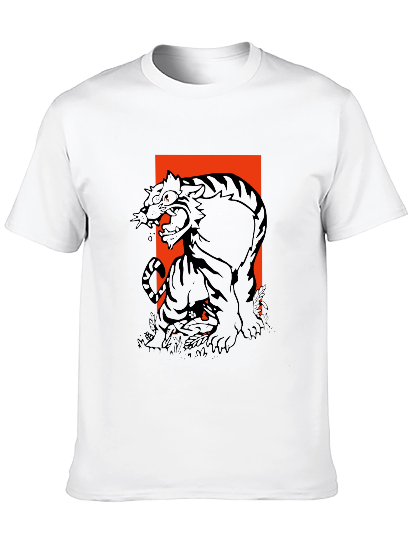 Black Tiger Graphic Tee - Mens Urban Style