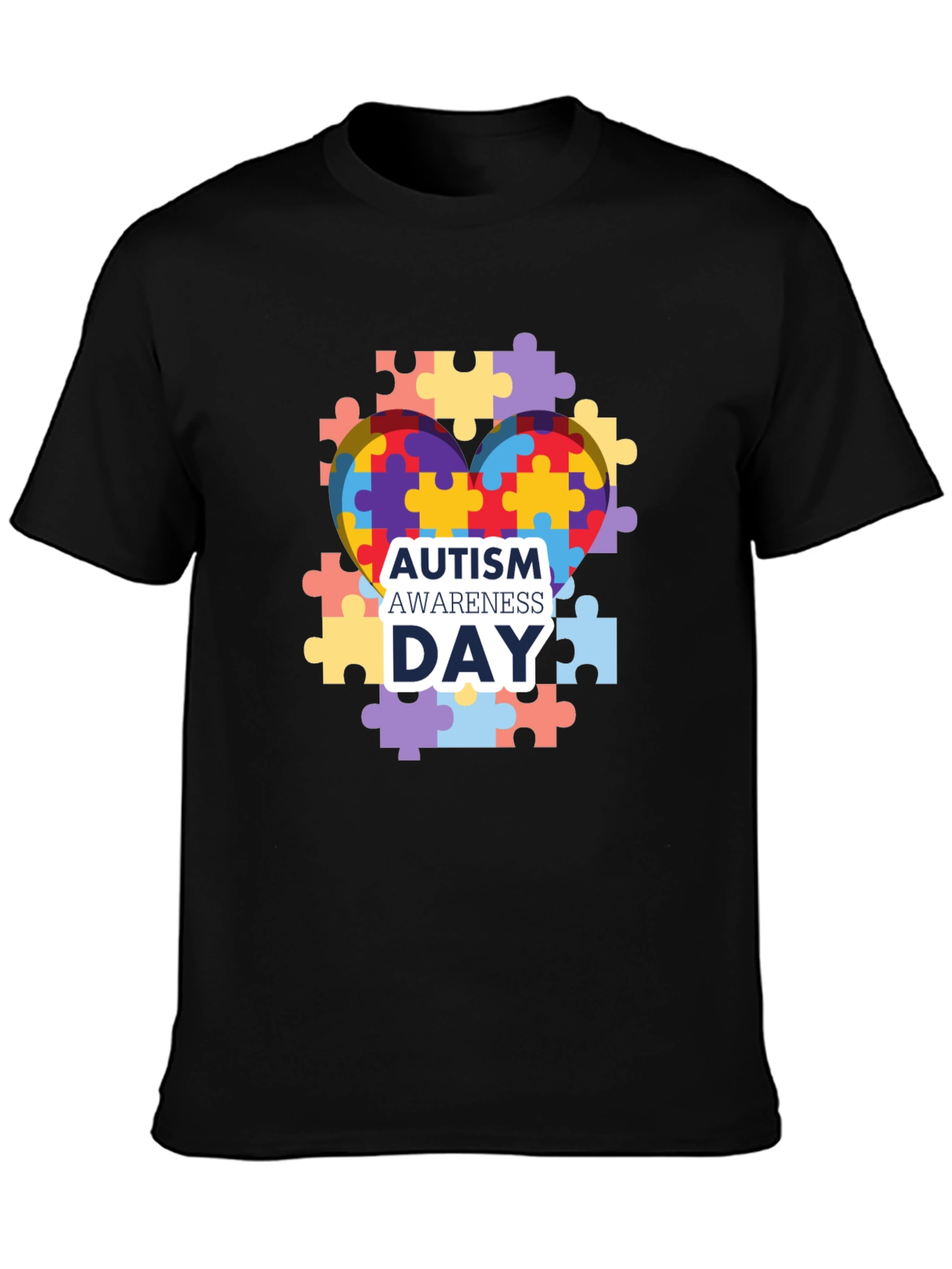 Autism Awareness T-Shirt: Puzzle Heart Design