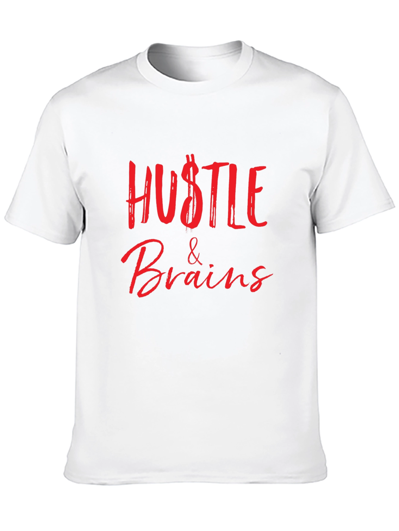 Hustle & Brains Graphic Tee - Stylish and Bold