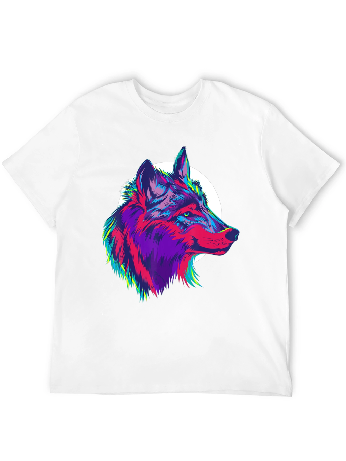 Vivid Wolf Graphic Tee - Mens Black T-Shirt
