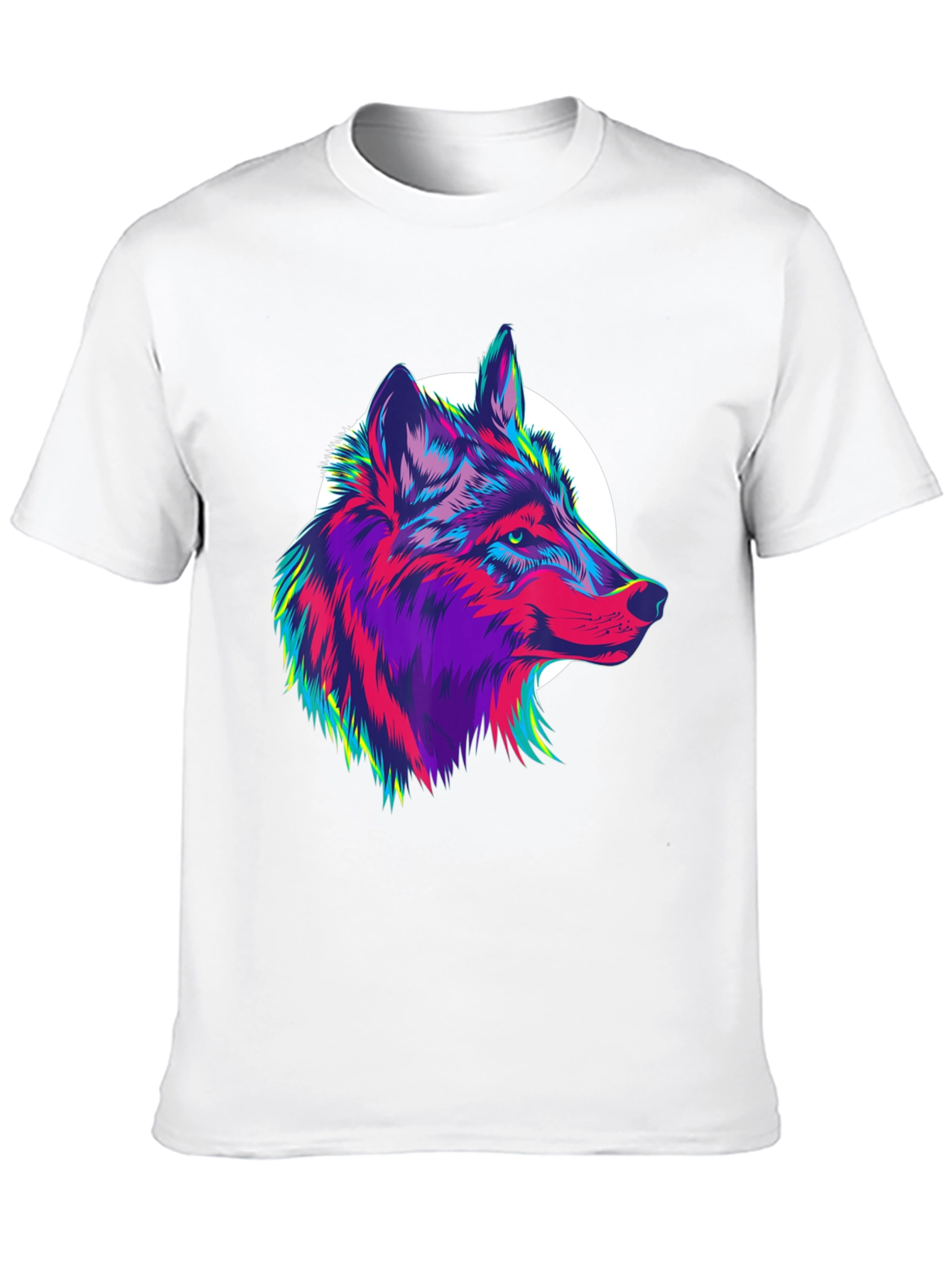 Vivid Wolf Graphic Tee - Mens Black T-Shirt