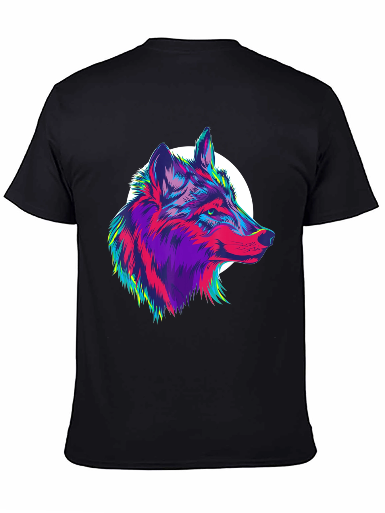 Vivid Wolf Graphic Tee - Mens Black T-Shirt