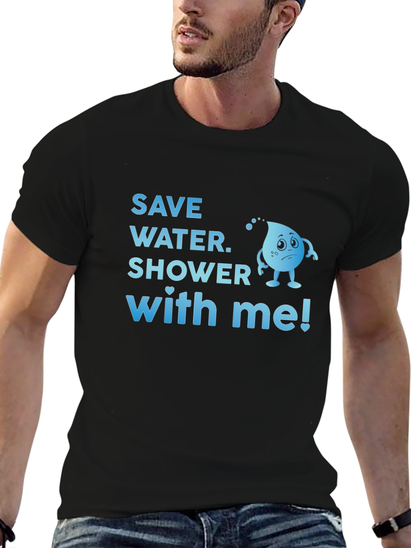 Save Water Shower Tee - Funny Eco-Friendly Graphic T-Shirt