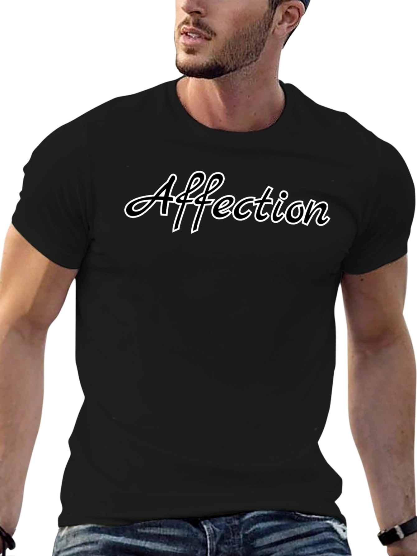 Affection Graphic Tee - Black Unisex T-Shirt
