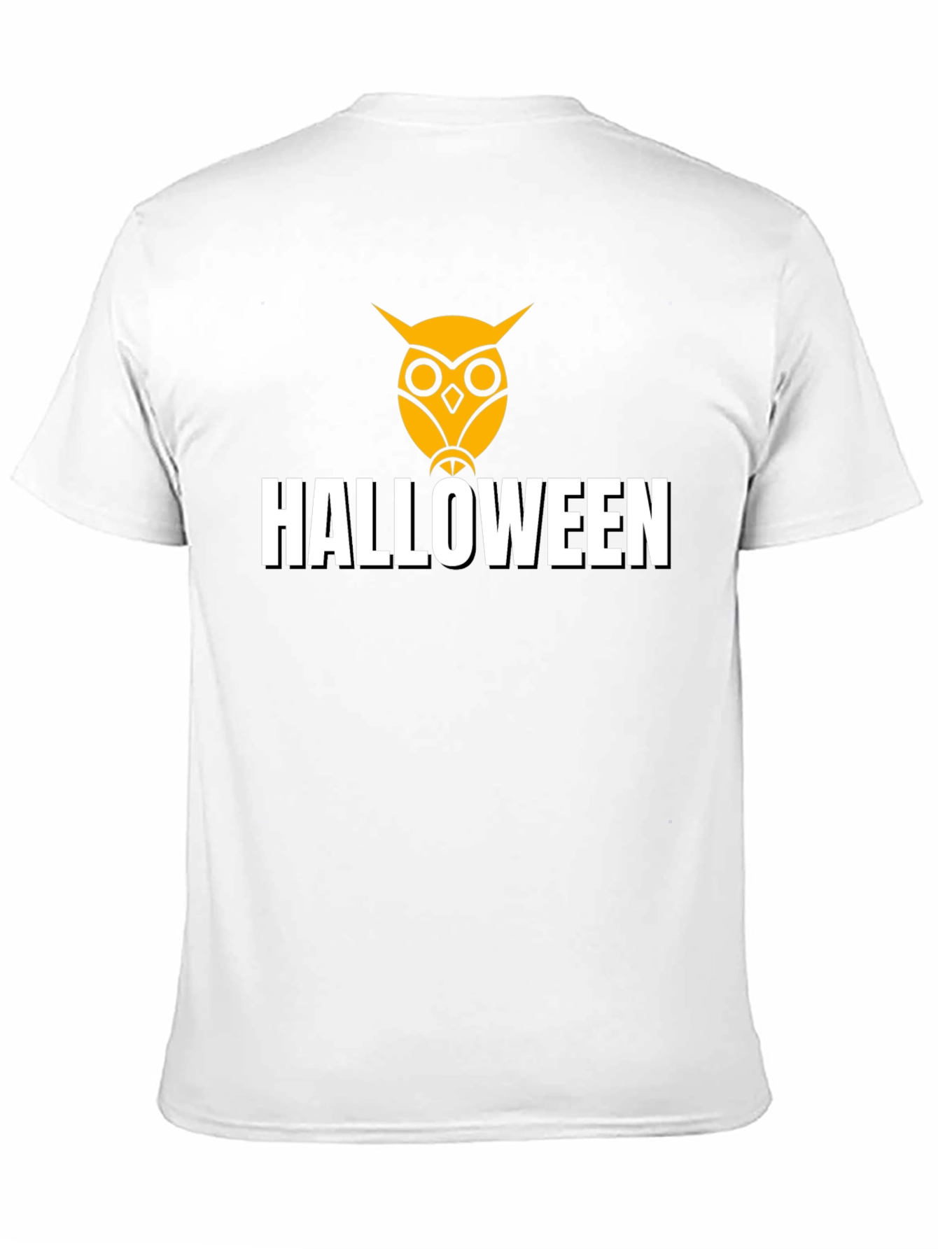 Halloween Owl Graphic Tee - Black Cotton Shirt
