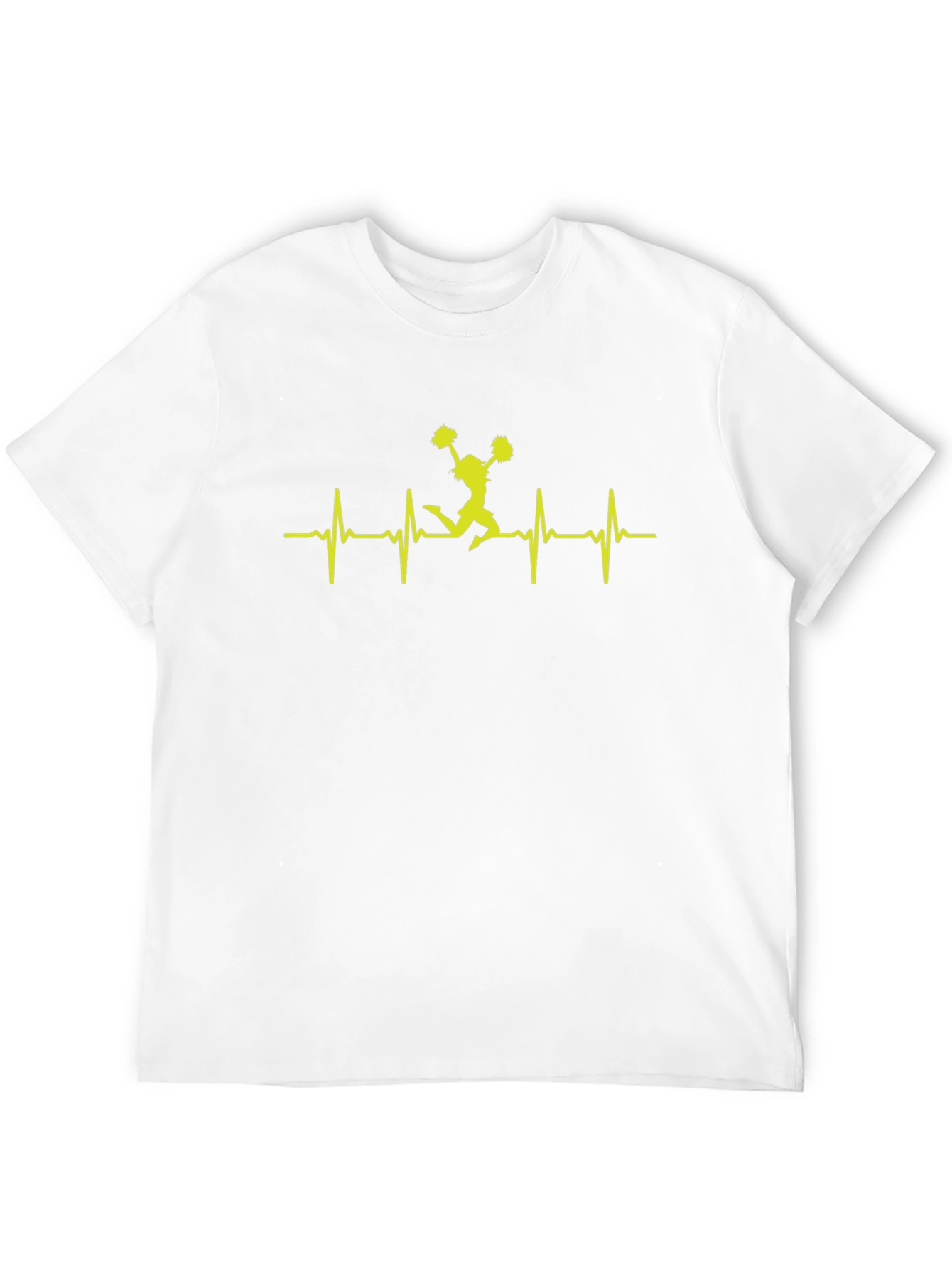 Cheerleader Heartbeat Graphic Tee - Black