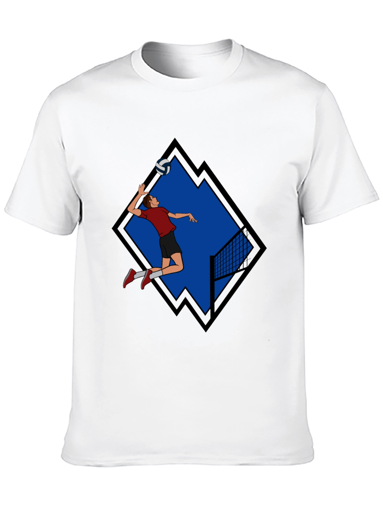 Volleyball Player Graphic Tee - Black
