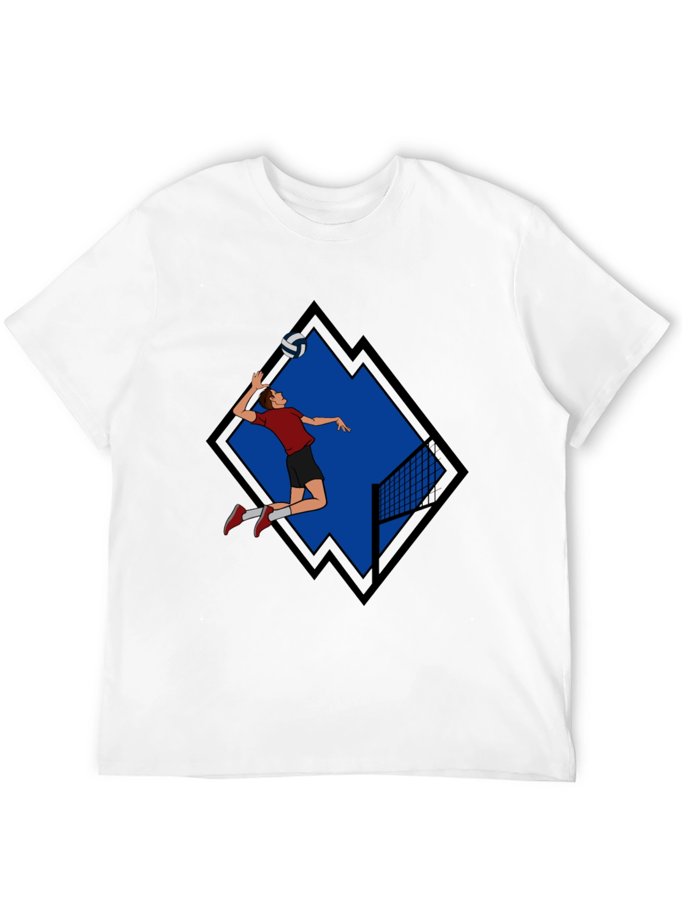 Volleyball Player Graphic Tee - Black