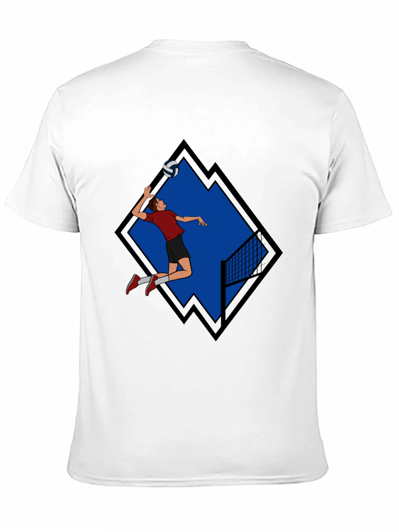 Volleyball Player Graphic Tee - Black