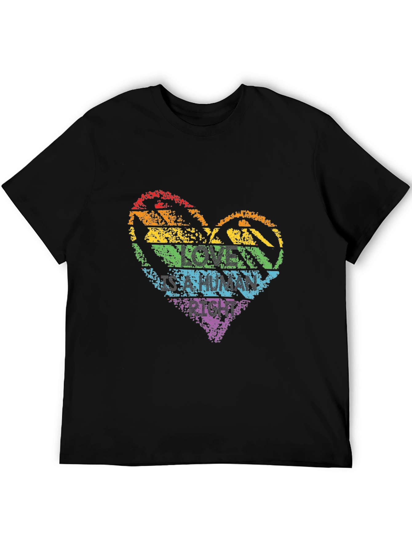 Love Is Human Rainbow Heart T-Shirt