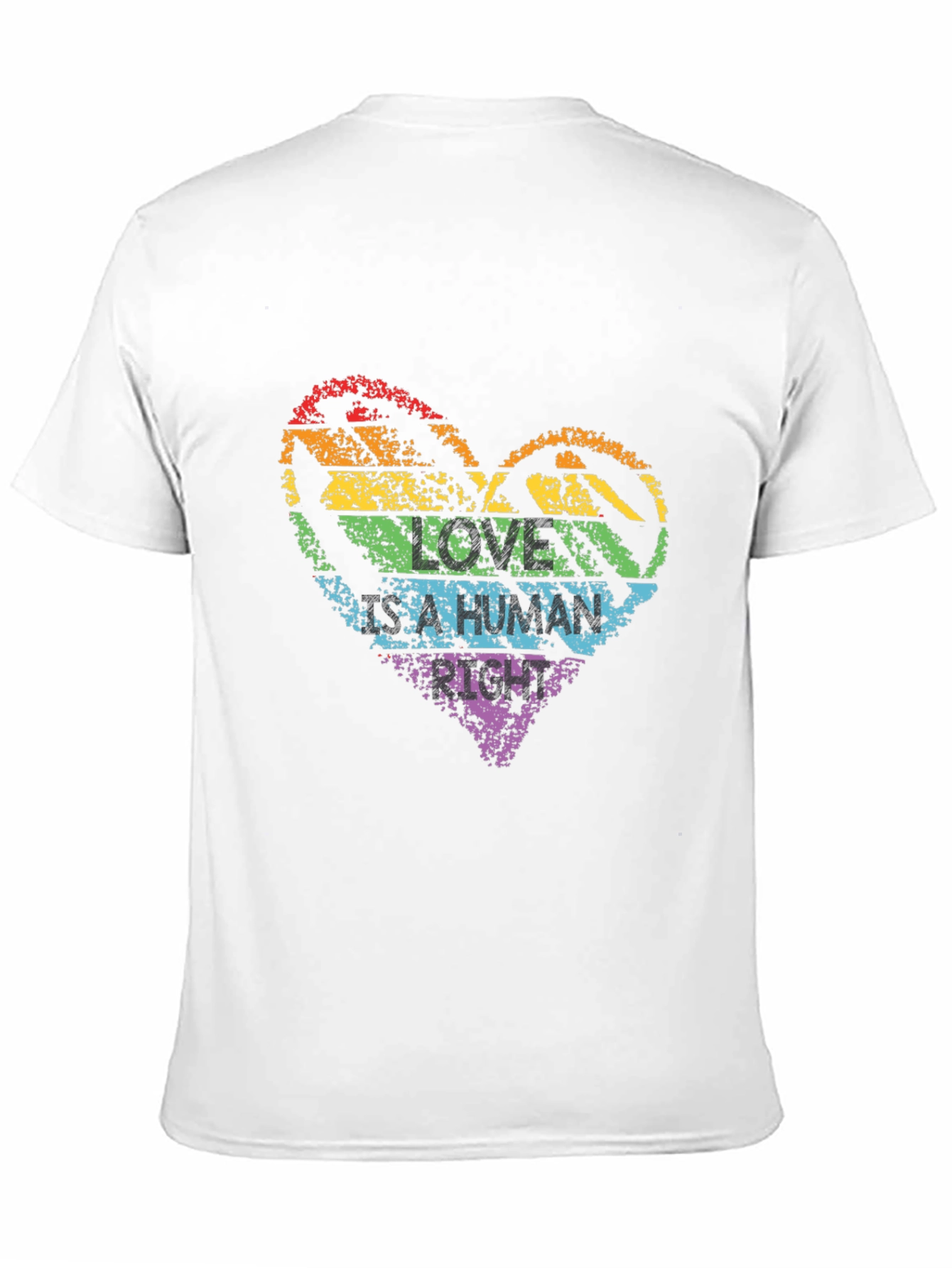 Love Is Human Rainbow Heart T-Shirt