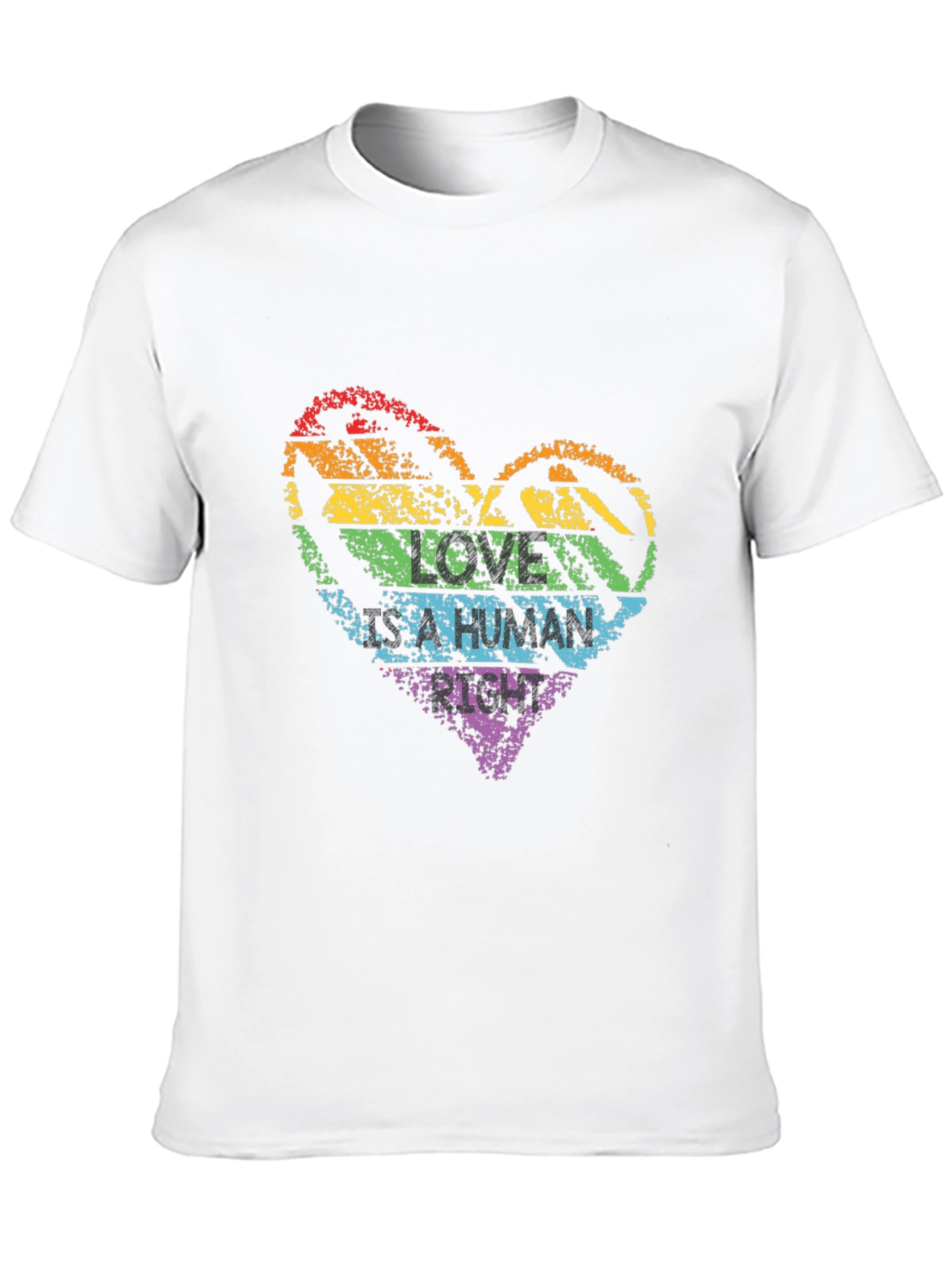 Love Is Human Rainbow Heart T-Shirt