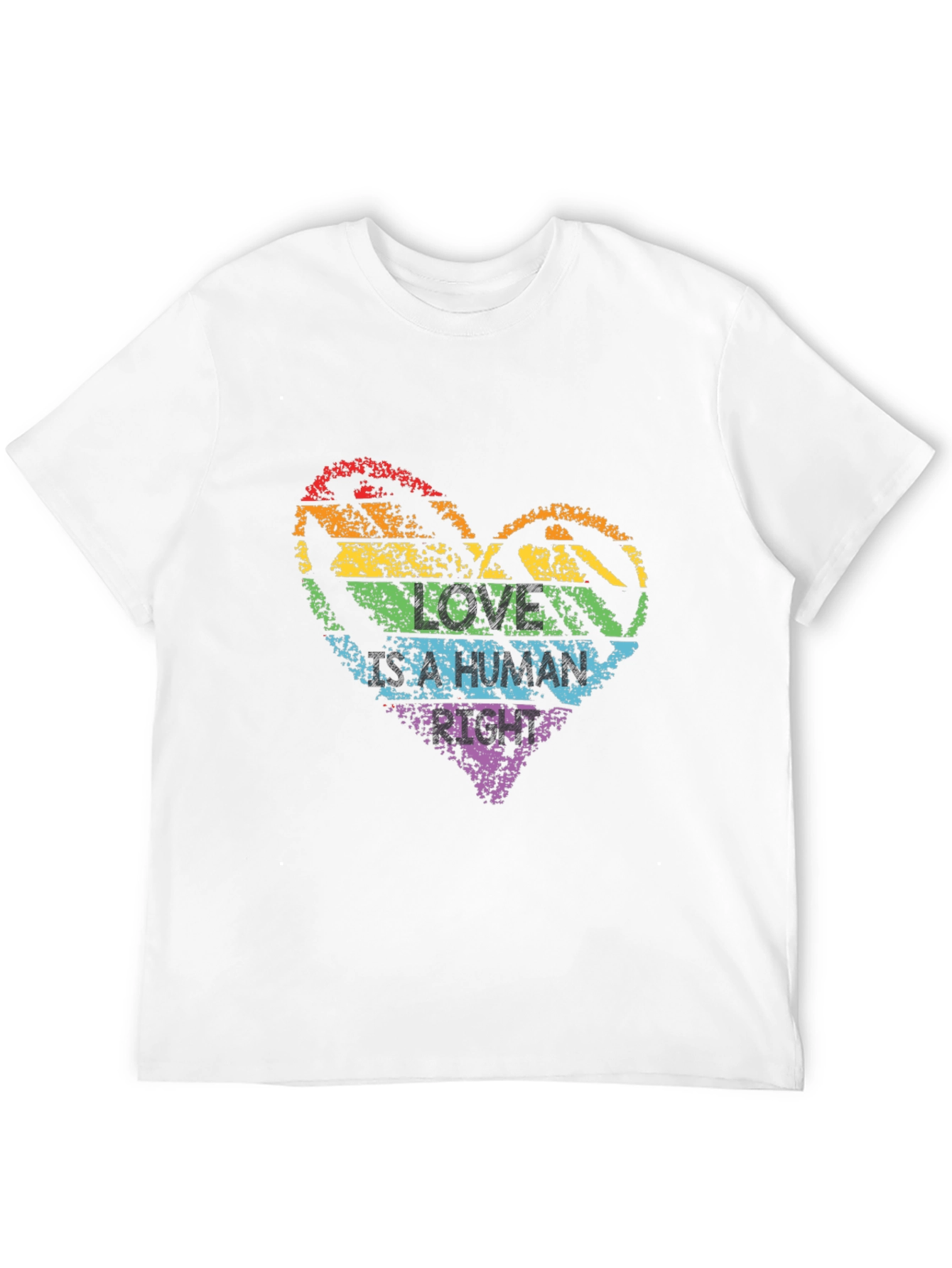Love Is Human Rainbow Heart T-Shirt