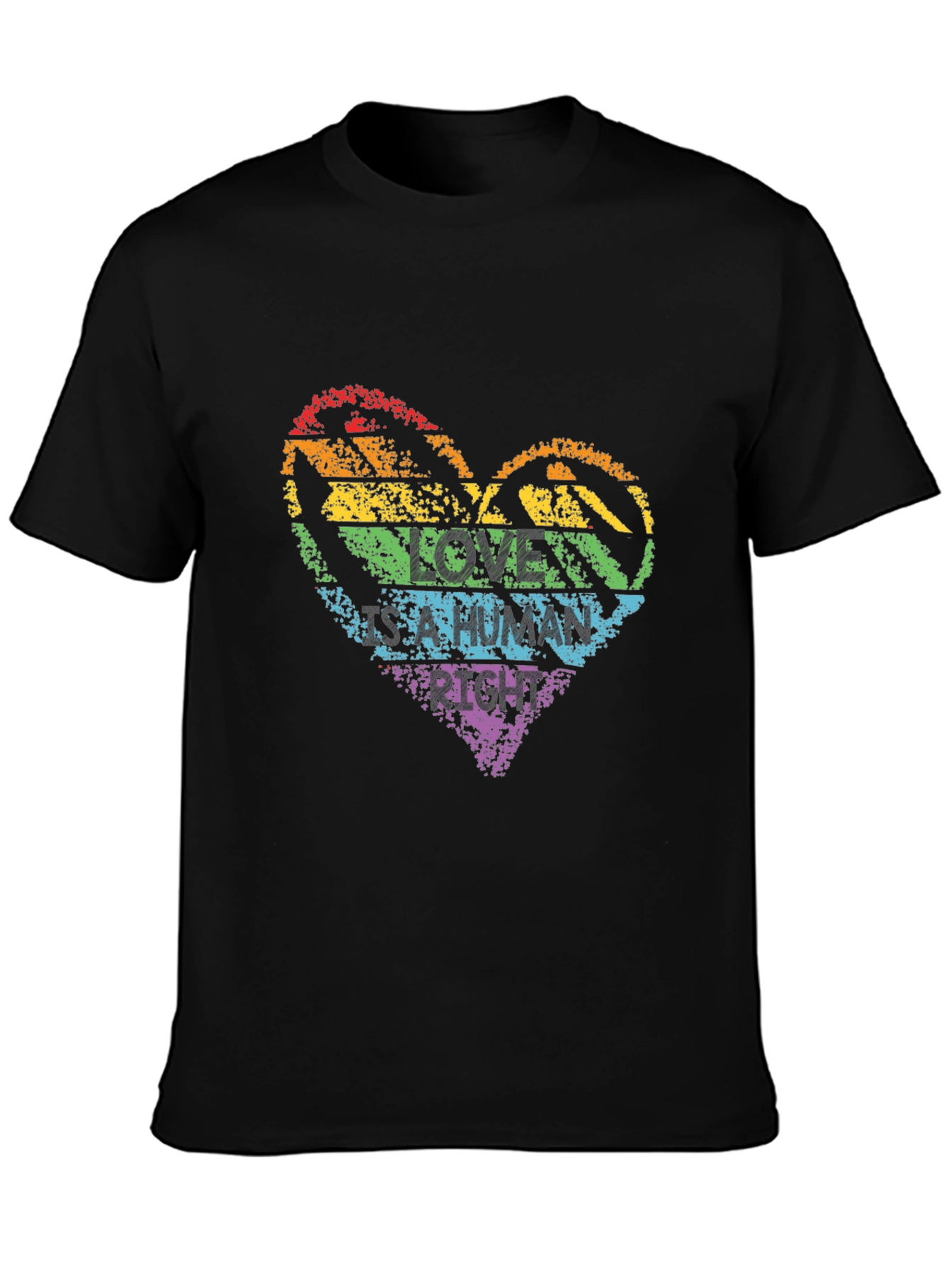 Love Is Human Rainbow Heart T-Shirt
