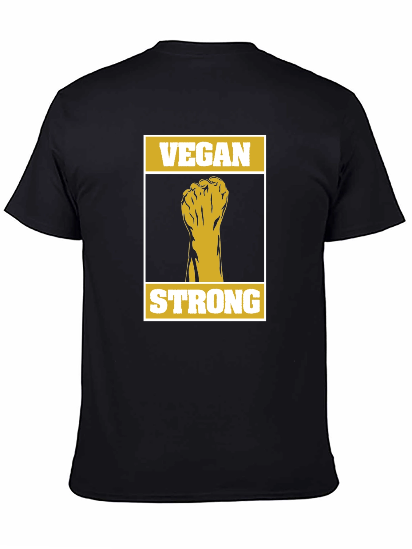 Vegan Strong Graphic Tee - Black