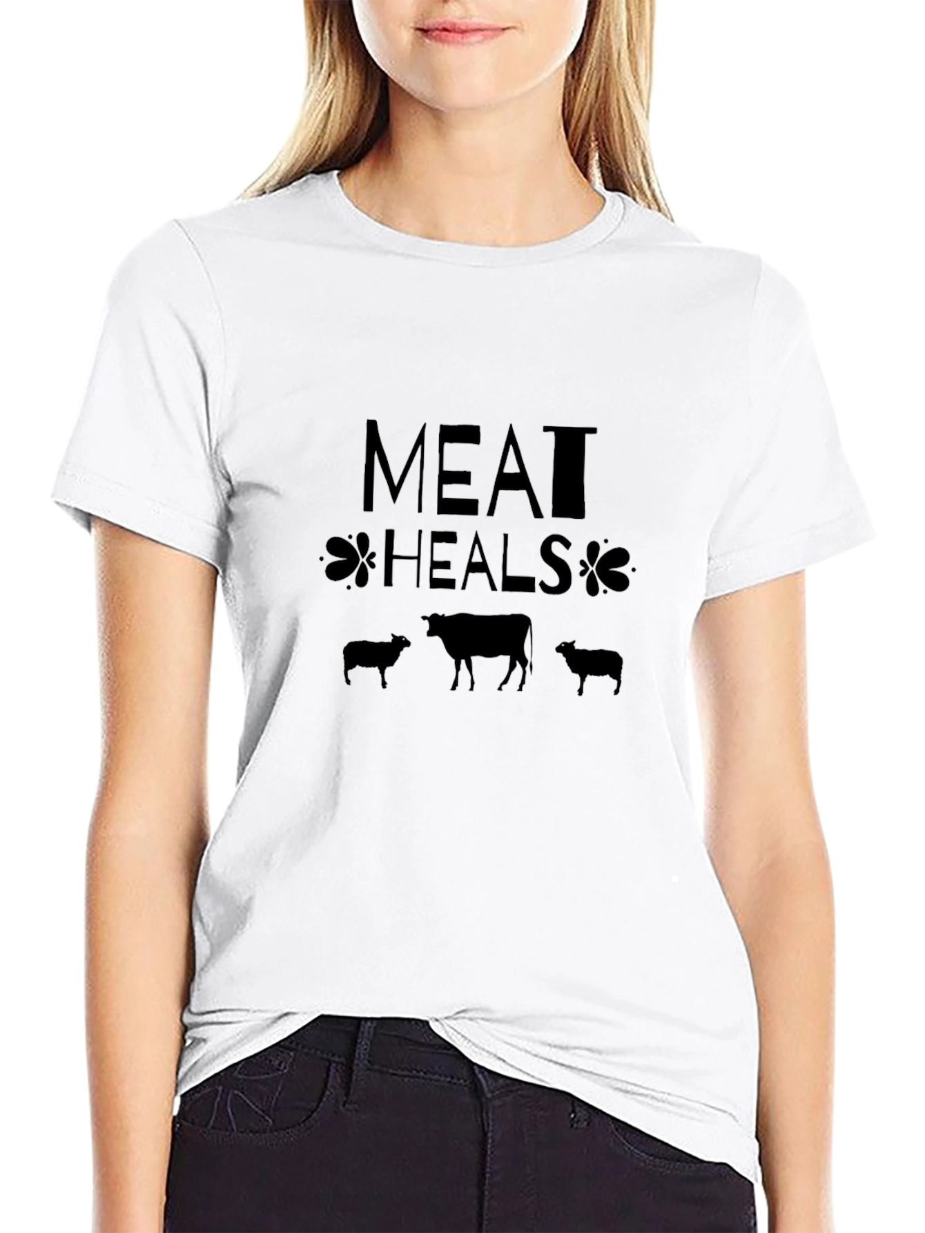 Meat Heals Graphic Tee - Black Comfort Fit