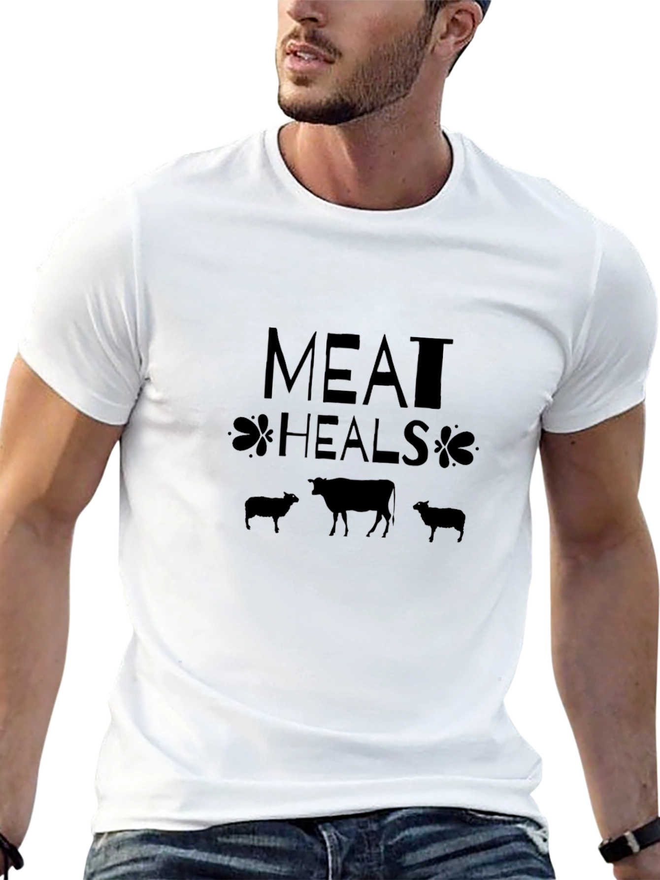 Meat Heals Graphic Tee - Black Comfort Fit