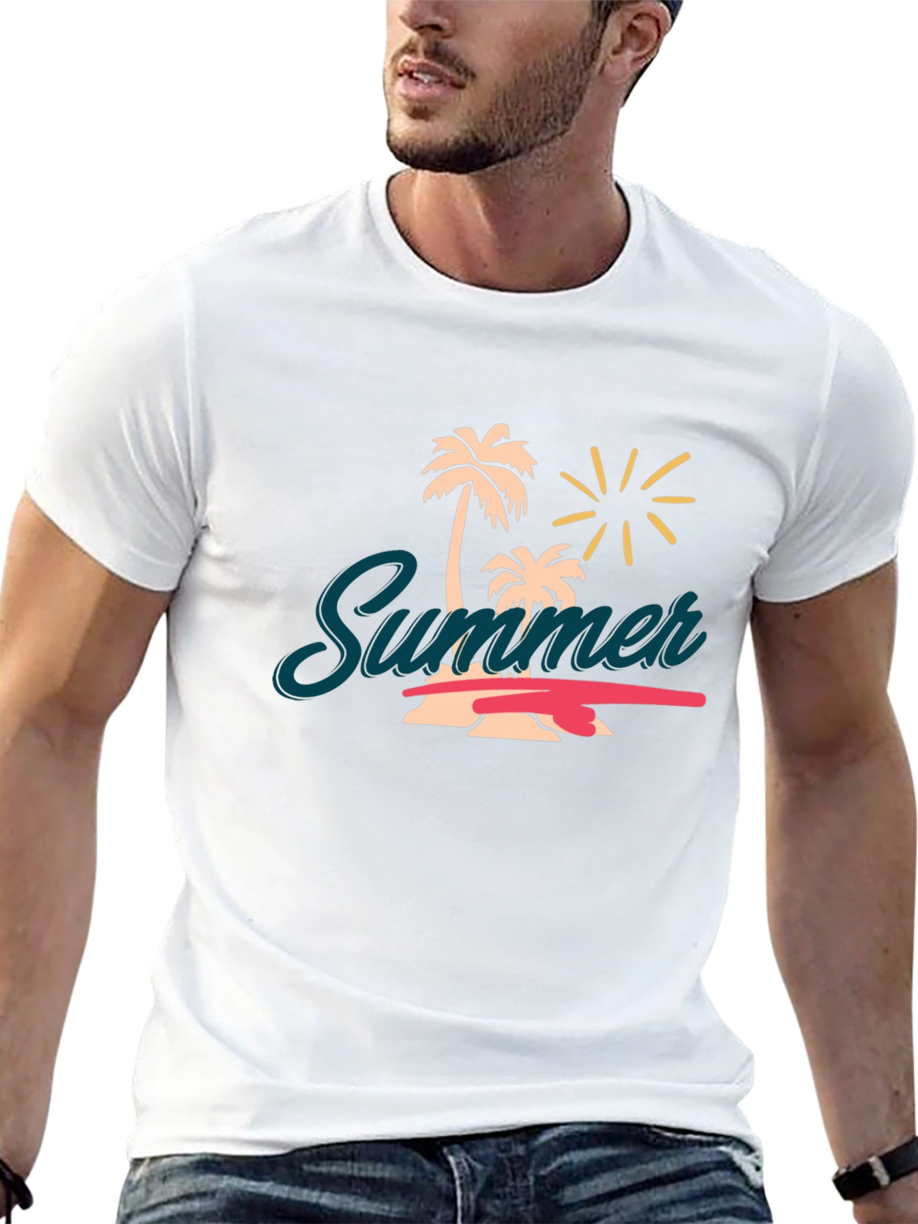 Summer Palm Tree Graphic Tee - Vacation Ready!