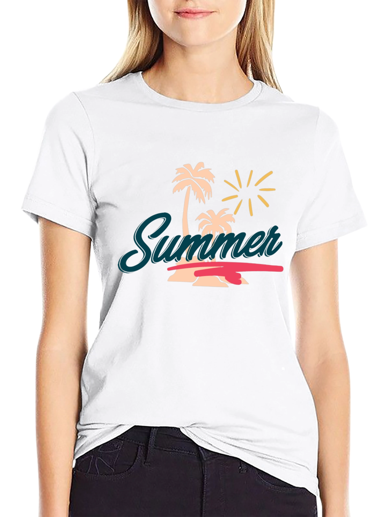 Summer Palm Tree Graphic Tee - Vacation Ready!