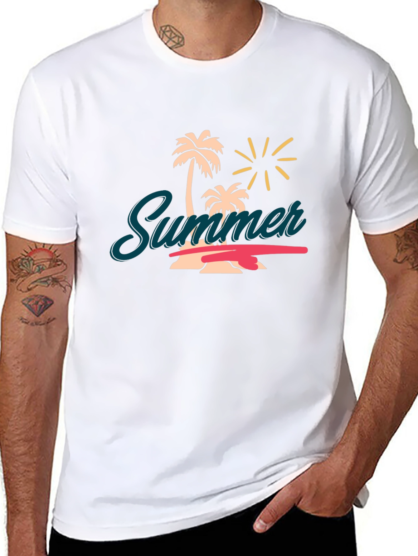 Summer Palm Tree Graphic Tee - Vacation Ready!