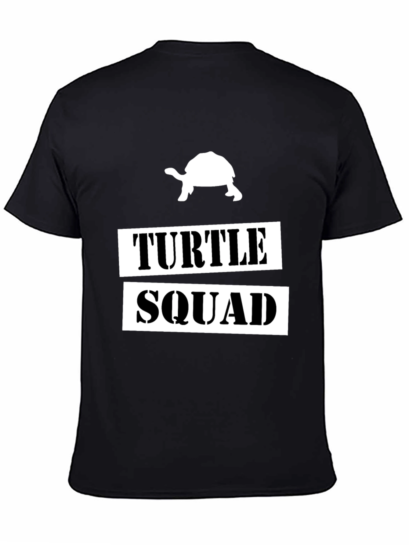 Turtle Squad Graphic Tee - Black Cotton
